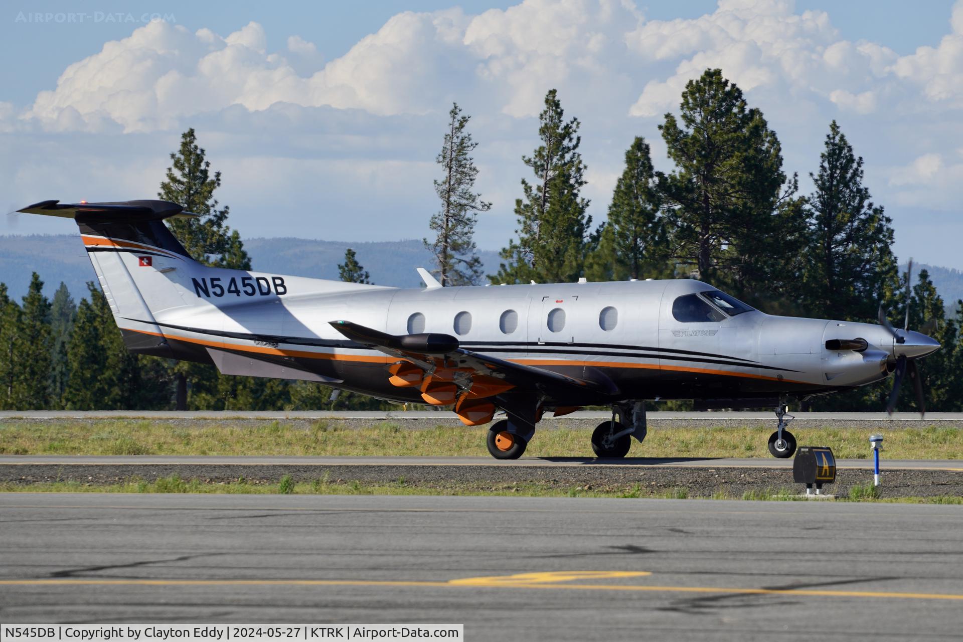 N545DB, 2017 Pilatus PC-12/47E C/N 1740, Truckee Tahoe airport in California 2024.