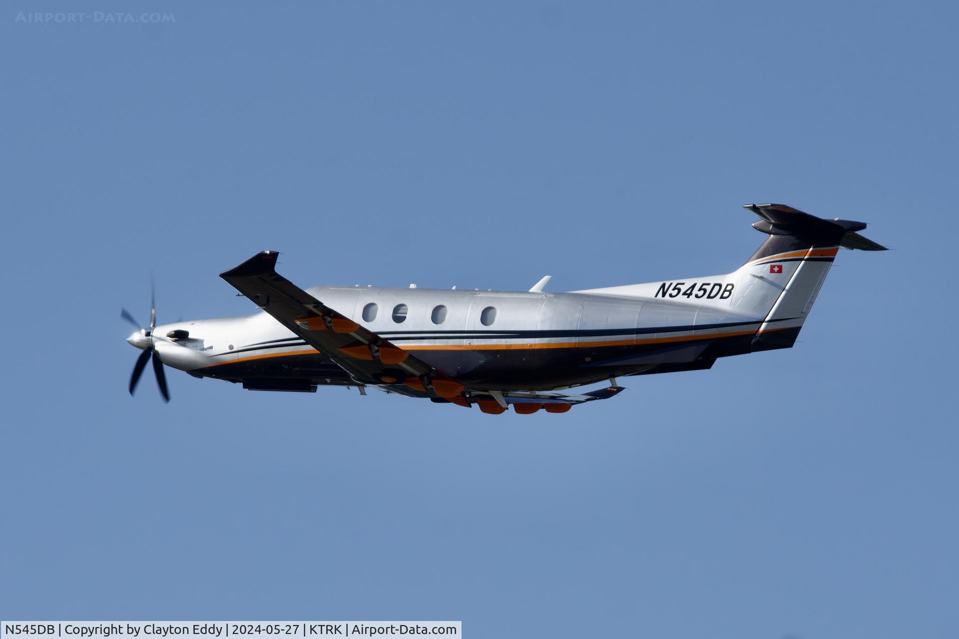 N545DB, 2017 Pilatus PC-12/47E C/N 1740, Truckee Tahoe airport in California 2024.