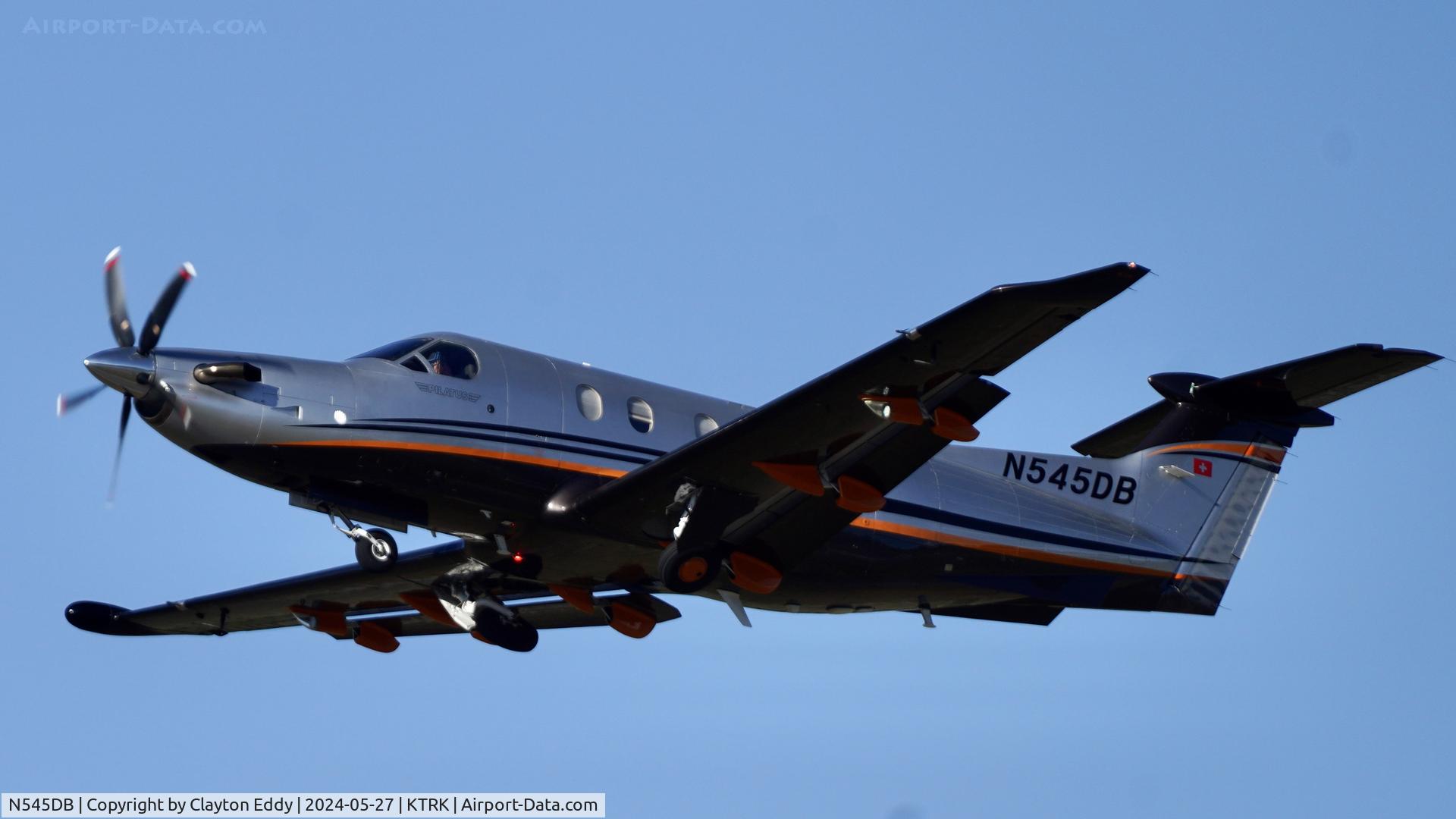 N545DB, 2017 Pilatus PC-12/47E C/N 1740, Truckee Tahoe airport in California 2024.