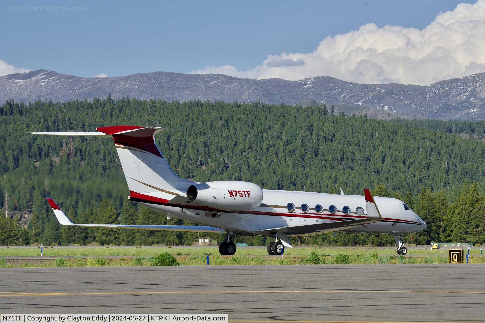 N75TF, 2011 Gulfstream Aerospace GV-SP (G550) C/N 5333, Truckee Tahoe airport in California 2024.