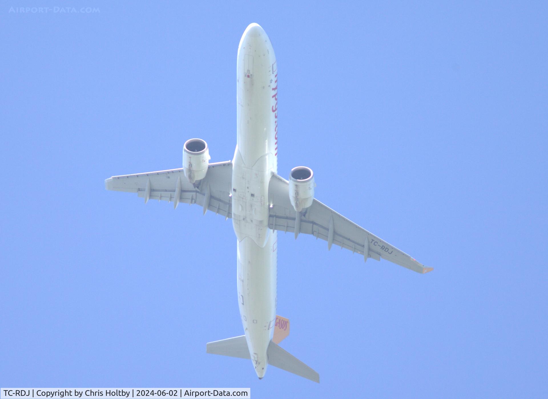 TC-RDJ, 2023 Airbus A321-251NX Neo C/N 11496, Over Ware Herts, into Stansted, Essex