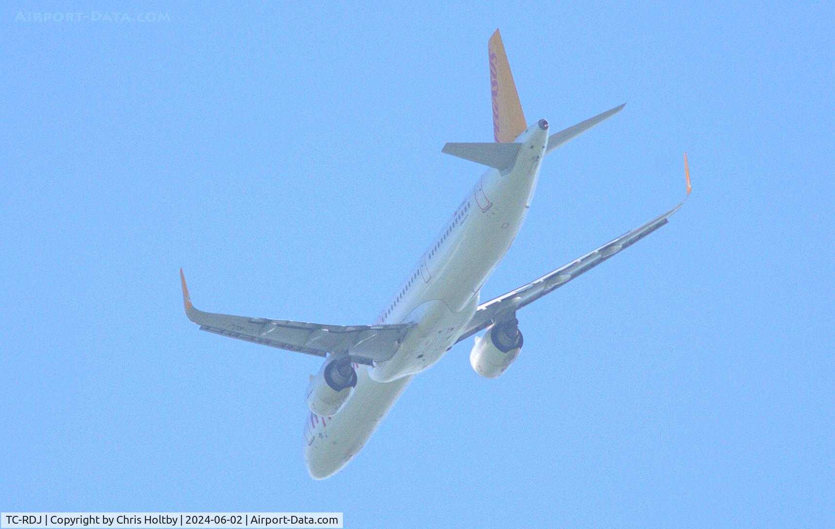 TC-RDJ, 2023 Airbus A321-251NX Neo C/N 11496, Over Ware on its way to land at Stansted, Essex