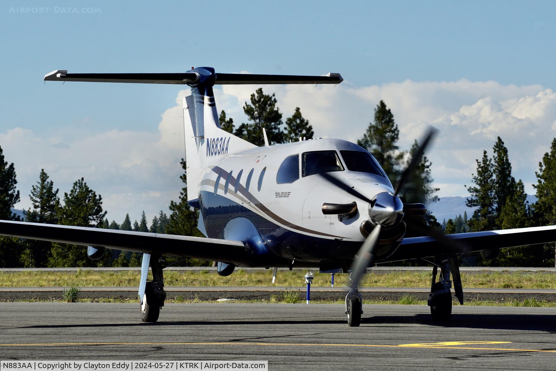 N883AA, 2009 Pilatus PC-12/47E C/N 1177, Truckee Tahoe airport in California 2024.