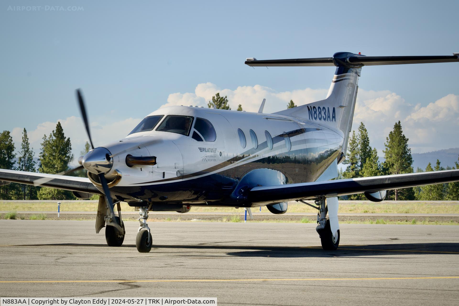 N883AA, 2009 Pilatus PC-12/47E C/N 1177, Truckee Tahoe airport in California 2024.