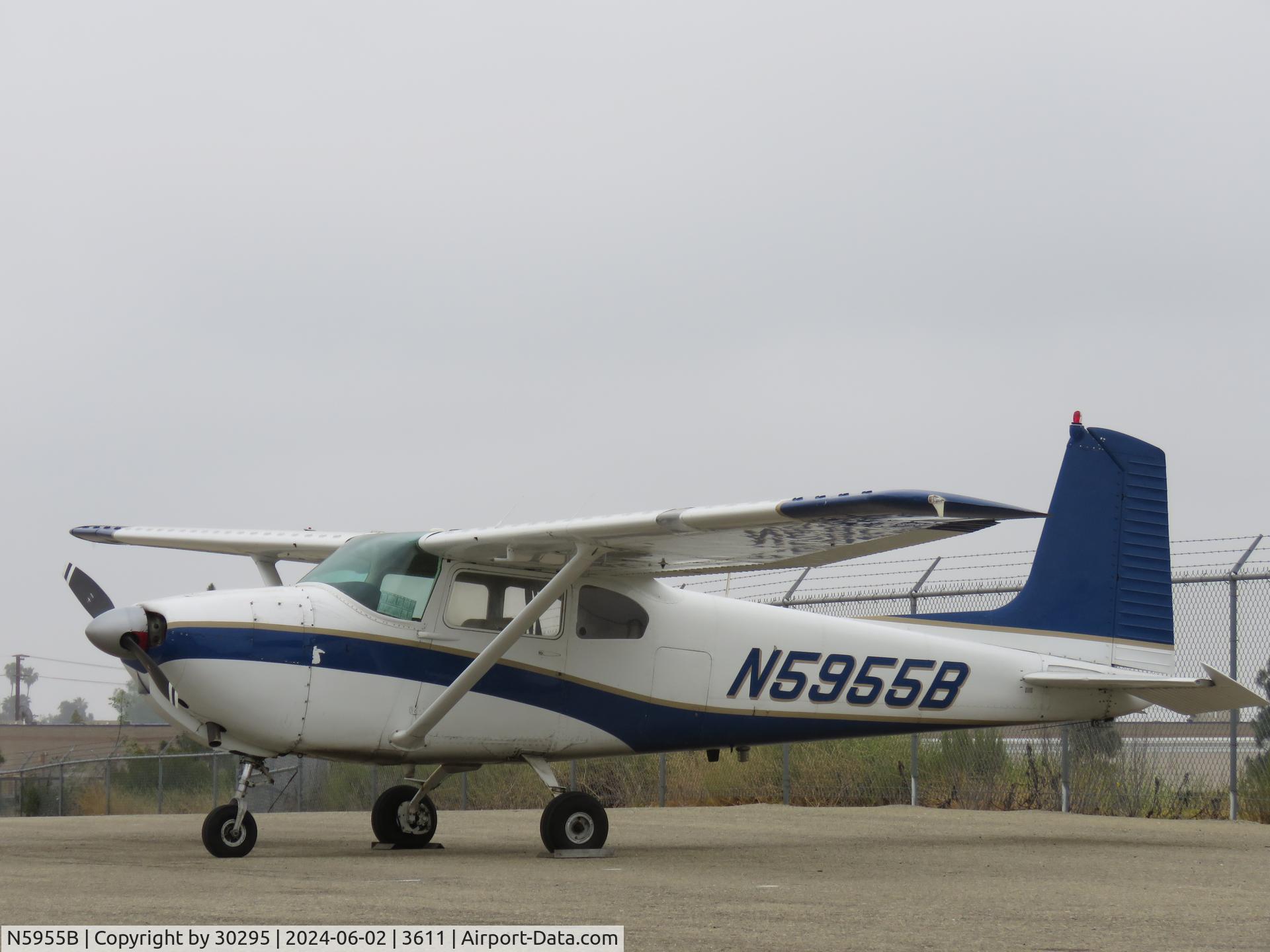 N5955B, 1956 Cessna 182A Skylane C/N 33955, Parked