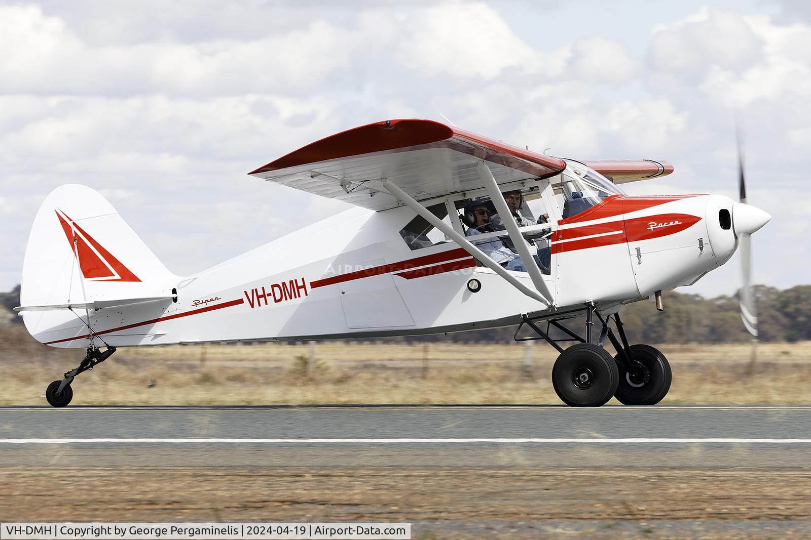 VH-DMH, 1958 Piper PA-22-150 C/N 22-6367, Antique Aeroplane Association of Australia National Fly-in 2024.