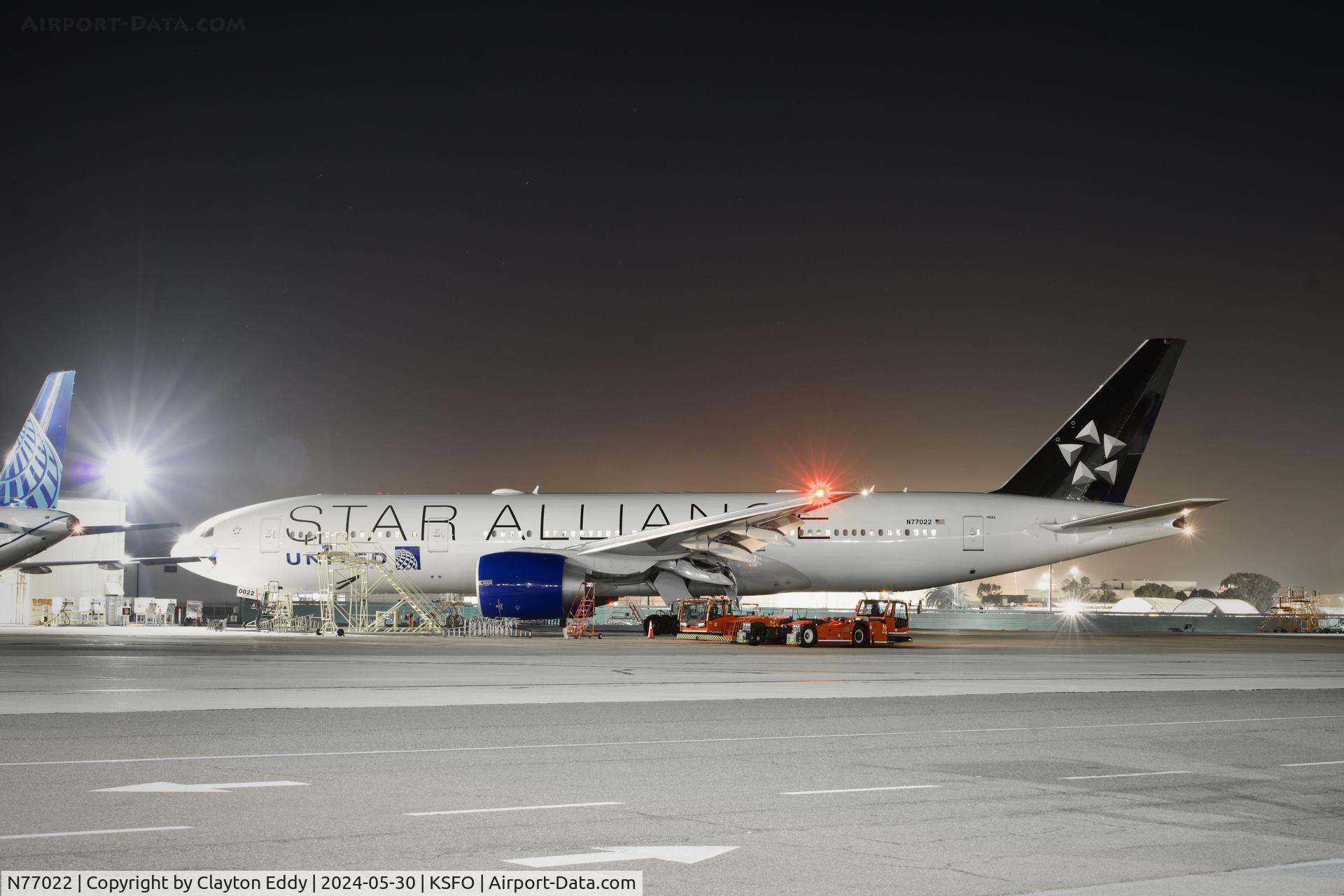 N77022, 2010 Boeing 777-224 C/N 39777, SFO 2024.