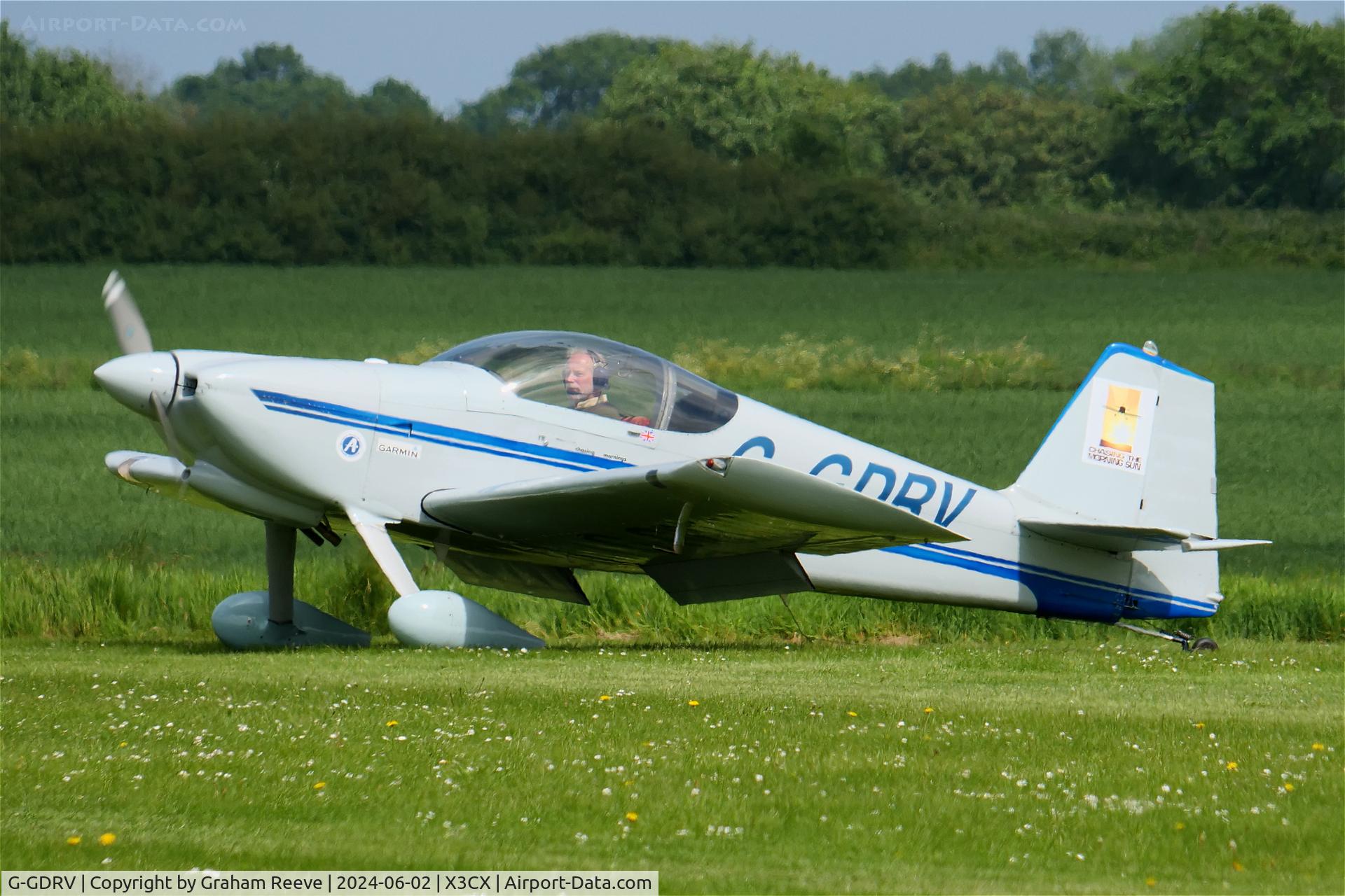 G-GDRV, 1993 Vans RV-6 C/N 21367, Just landed at Northrepps.