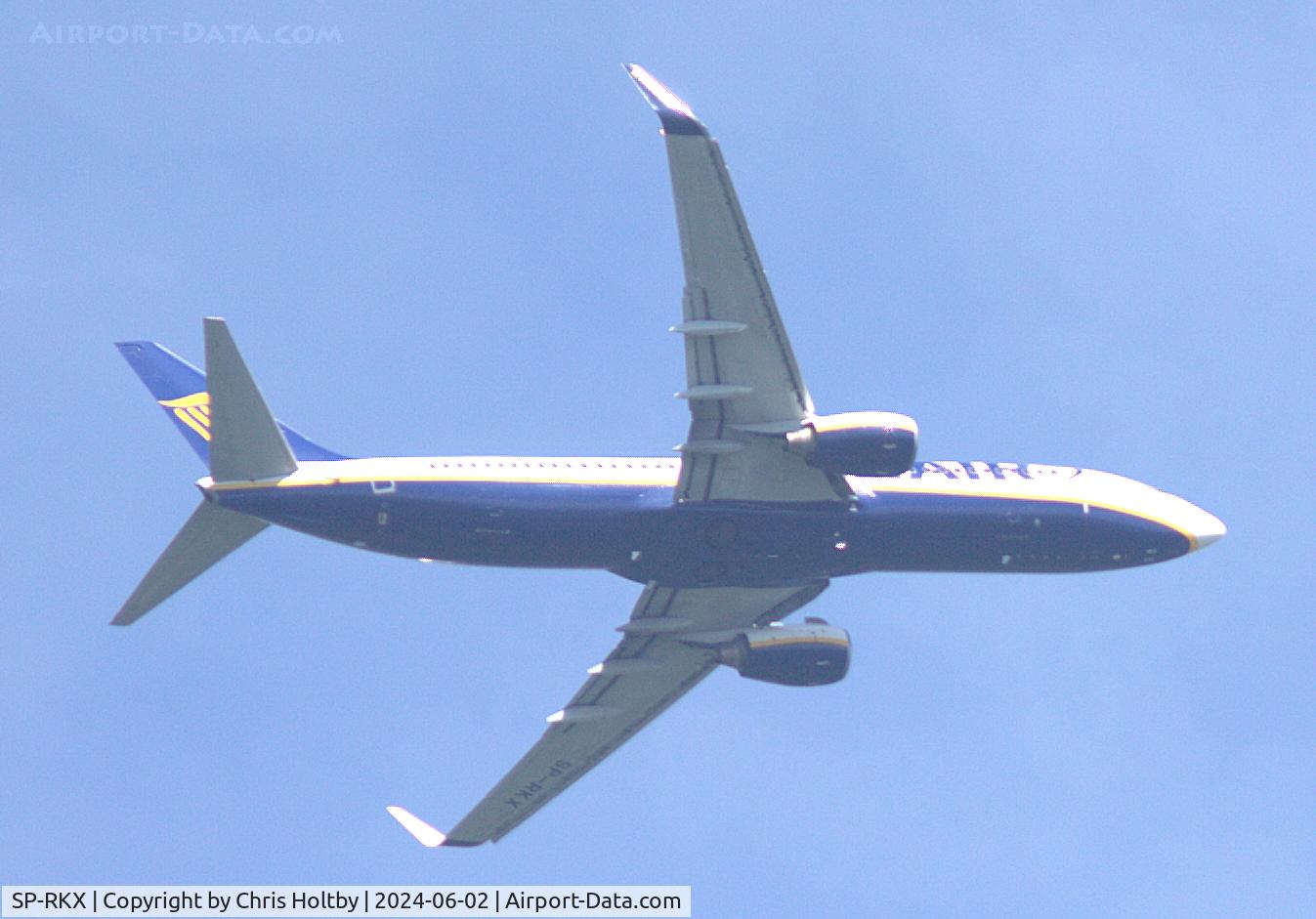 SP-RKX, 2008 Boeing 737-8AS C/N 33633, Over Amwell, Herts going into Stansted, Essex