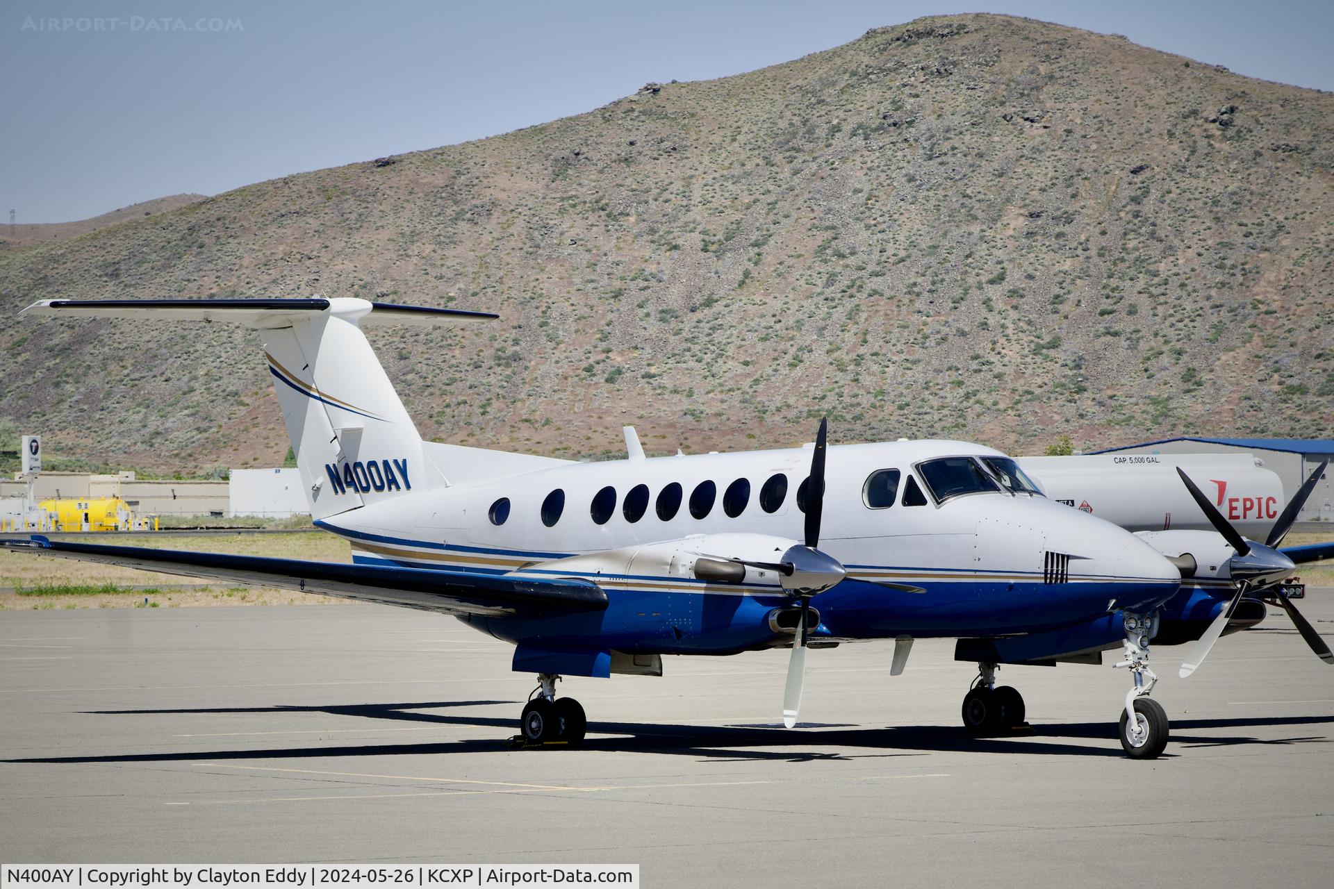 N400AY, 2005 Raytheon Aircraft Company Beechcraft King Air 350 C/N FL-428, Carson City airport Nevada 2024.