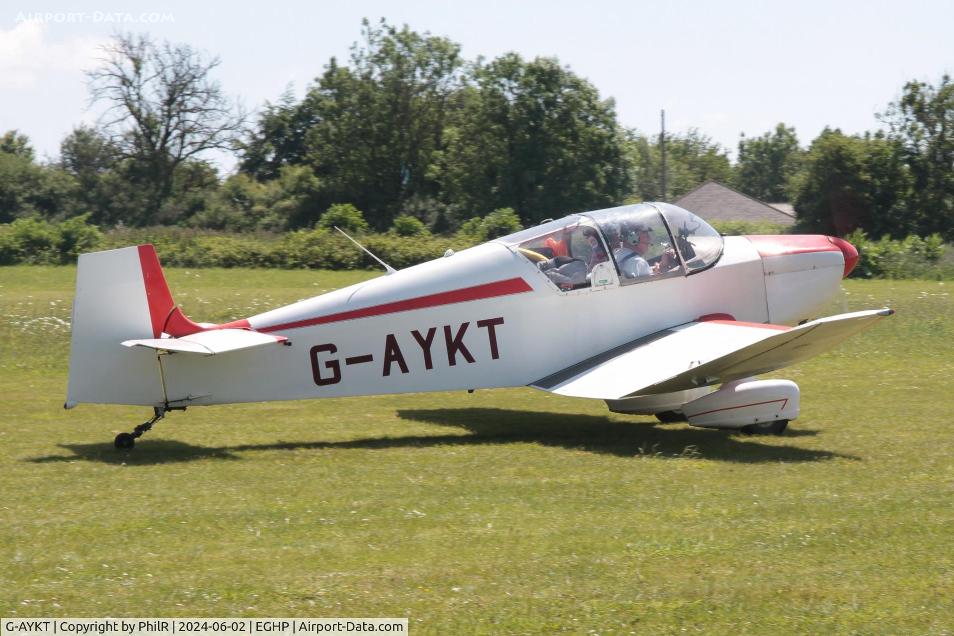 G-AYKT, 1957 SAN Jodel D-117 C/N 507, G-AYKT 1957 SAN Jodel D117Jodel Fly In Popham 02.06.24 (1)