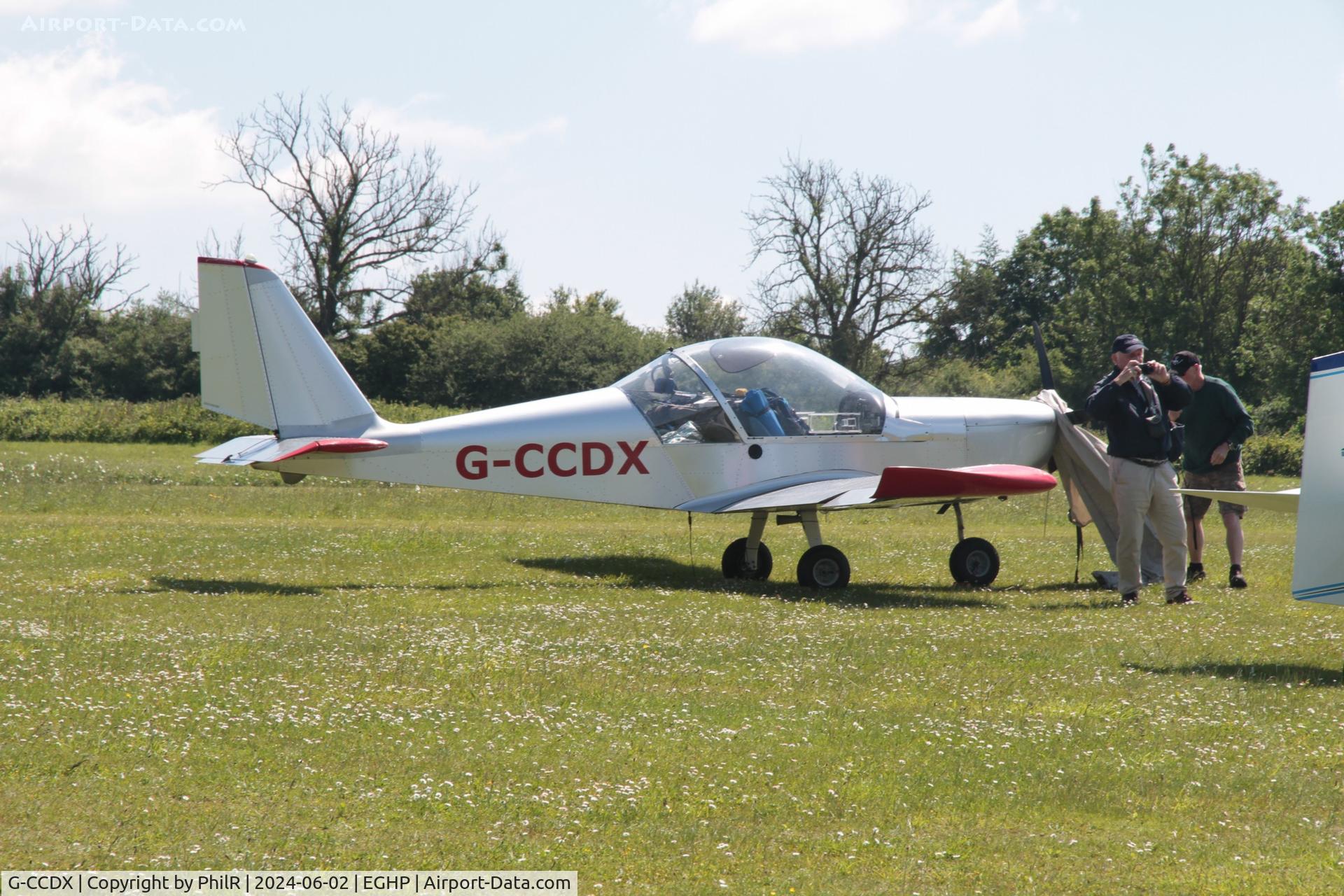 G-CCDX, 2003 Aerotechnik EV-97 Eurostar C/N PFA 315-14013, G-CCDX 2003 Aerotechnik EV-97 Eurostar Jodel Fly In Popham 02.06.24