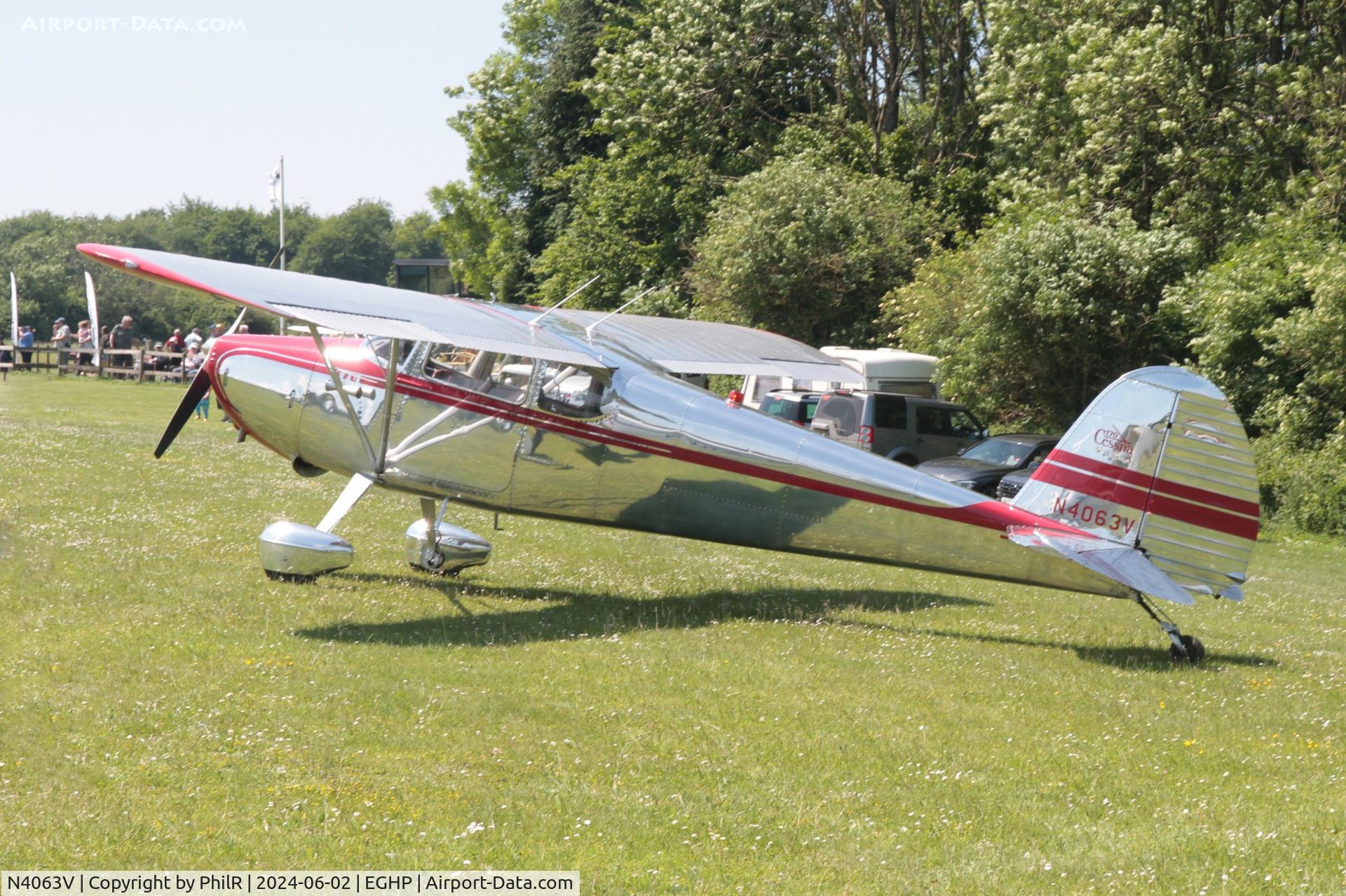 N4063V, 1948 Cessna 170 C/N 18395, N4063V 1948 Cessna 170 Jodel Fly In Popham 02.06.24 (4)