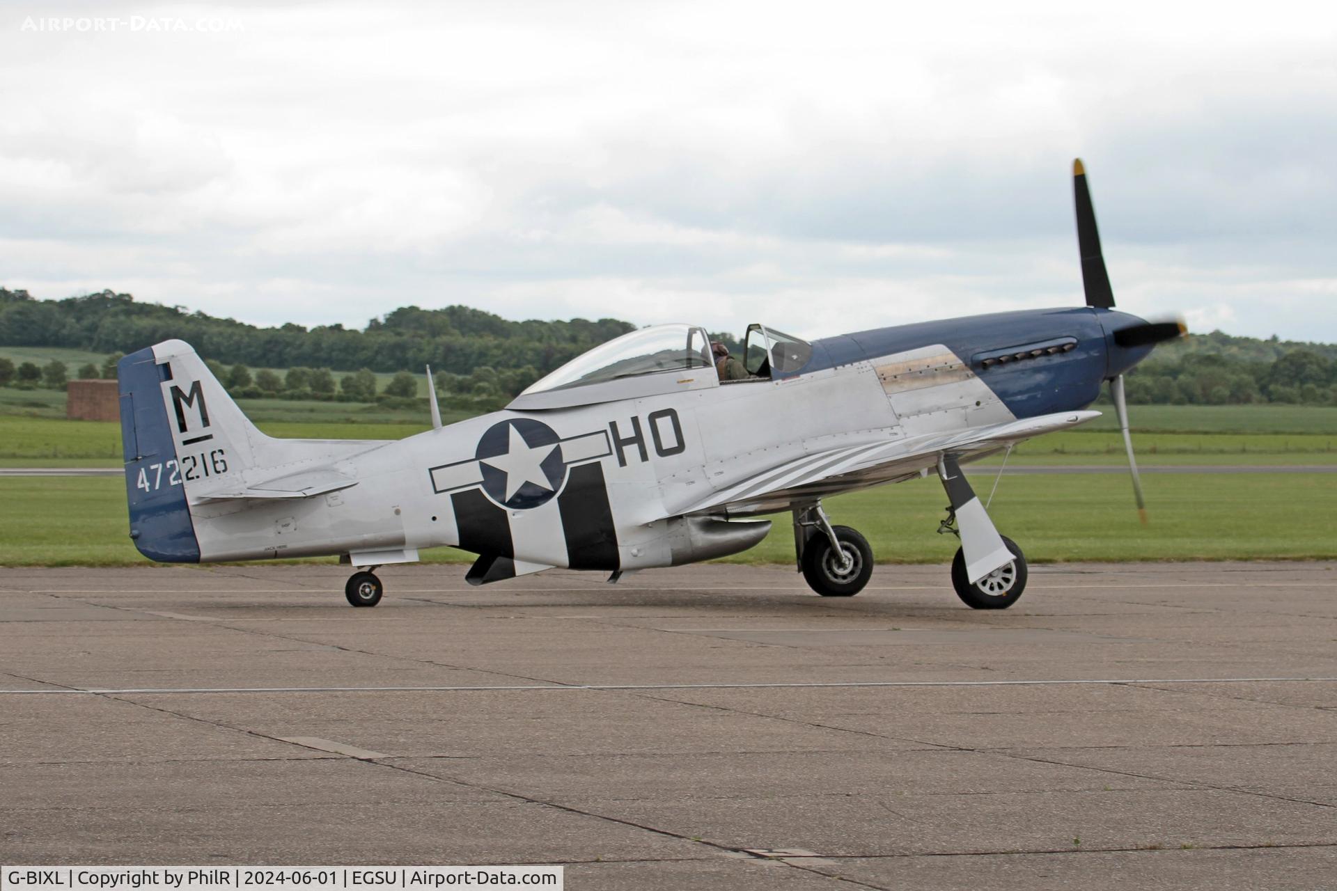 G-BIXL, 1944 North American P-51D Mustang C/N 122-38675, 44-72216 (G-BIXL) 1945 North American P-51D Mustang D Day Display Duxford 01.06.24
