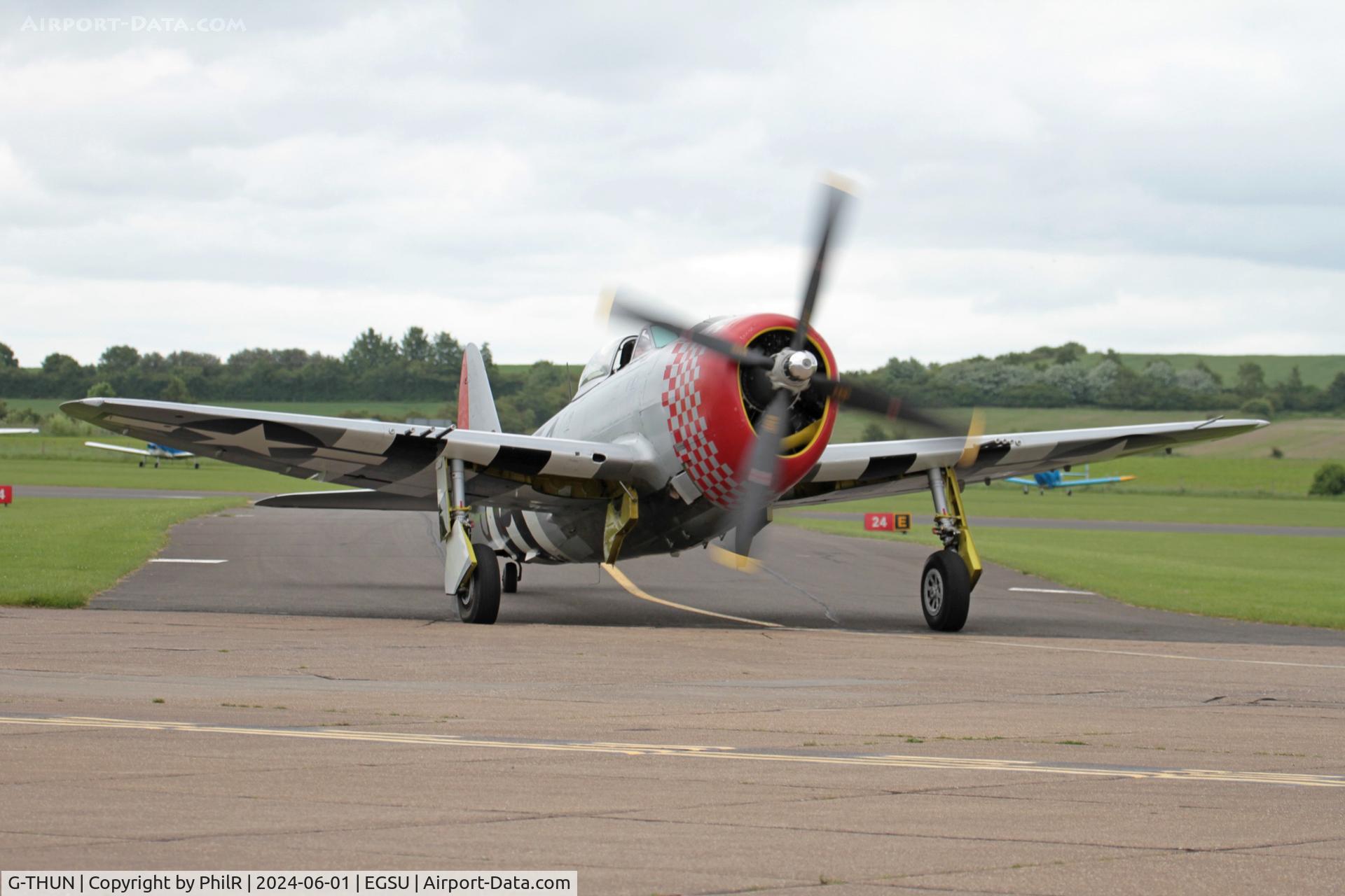 G-THUN, 1945 Republic P-47D Thunderbolt C/N 399-55731, 45-49192 (G-THUN) 1945 Republic P-47D Thunderbolt D Day Display Duxford 01.06.24