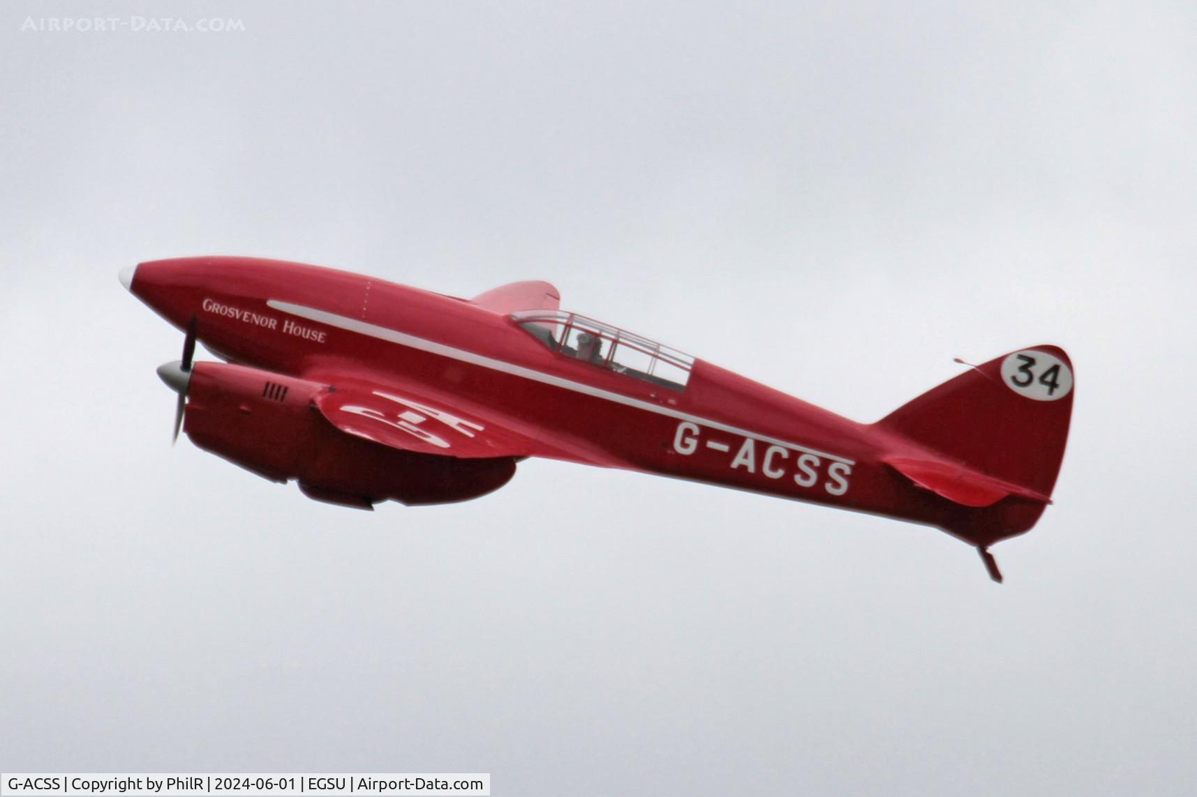 G-ACSS, 1934 De Havilland DH-88 Comet C/N 1996, G-ACSS 1934 DH88 Comet D Day Display Duxford 01.06.24 (7)