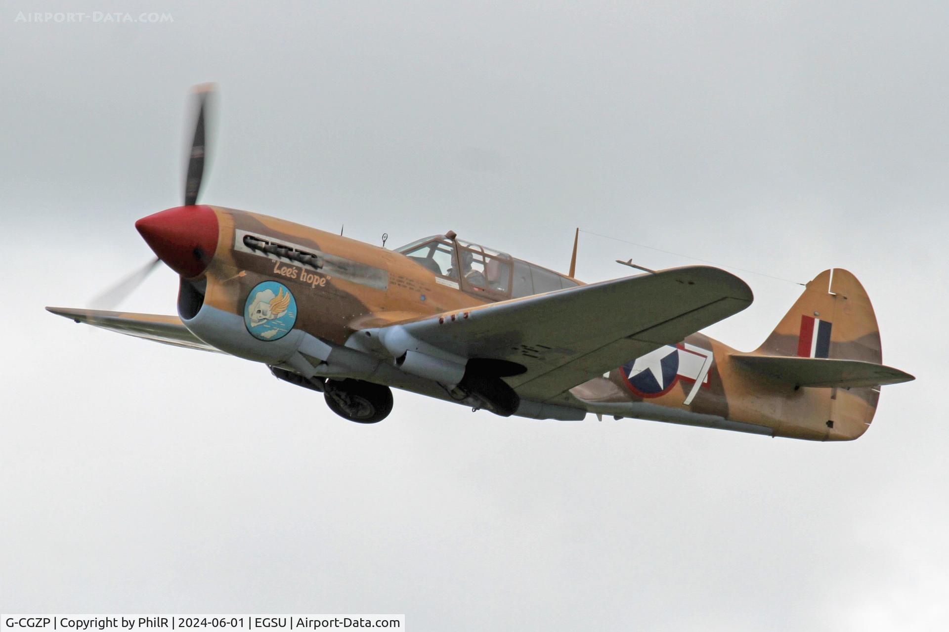 G-CGZP, 1942 Curtiss P-40F Warhawk C/N 19503, G-CGZP (41-19841) 1942 Curtiss P-40F Warhawk D Day Display Duxford 01.06.24 (3)