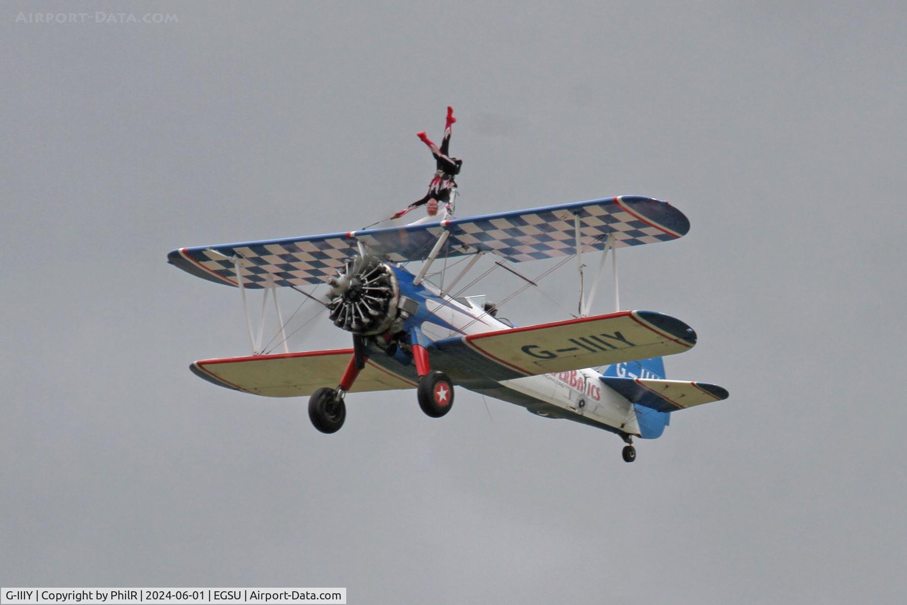 G-IIIY, 1944 Boeing A75N1 (PT-17) C/N 75-3491, G-IIIY 1943 Boeing A75N-PT17 Stearman D Day Display Duxford 01.06.24 (2)