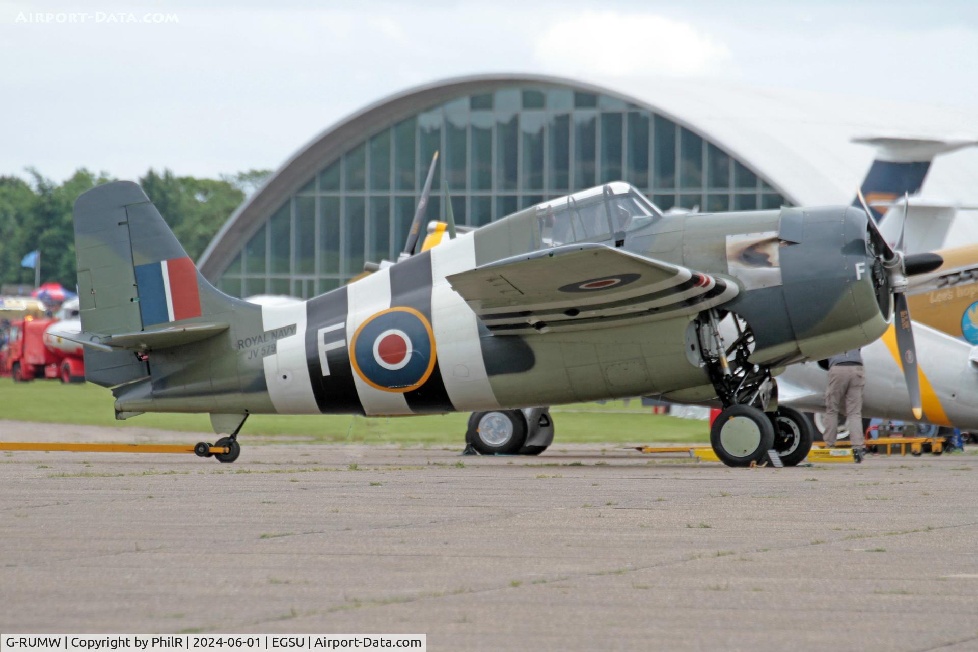 G-RUMW, 1944 General Motors (Grumman) FM-2 Wildcat C/N 5765, JV579 (G-RUMW) 1945 Grumman FM-2 Wildcat RN D Day Display Duxford 01.06.24