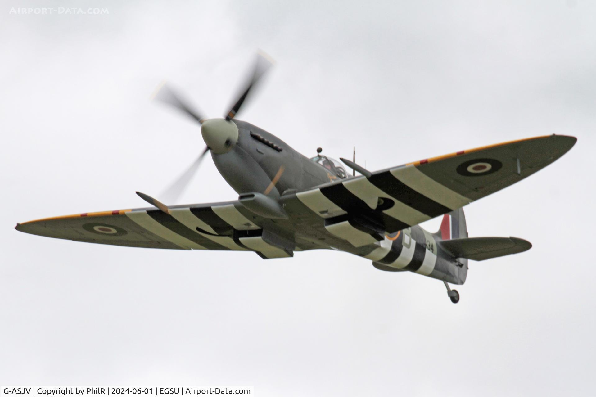 G-ASJV, 1943 Supermarine 361 Spitfire LF.IXb C/N CBAF.IX.552, MH434 (G-ASJV) 1943 VS Spitfire IXB D Day Display Duxford 01.06.24 (2)