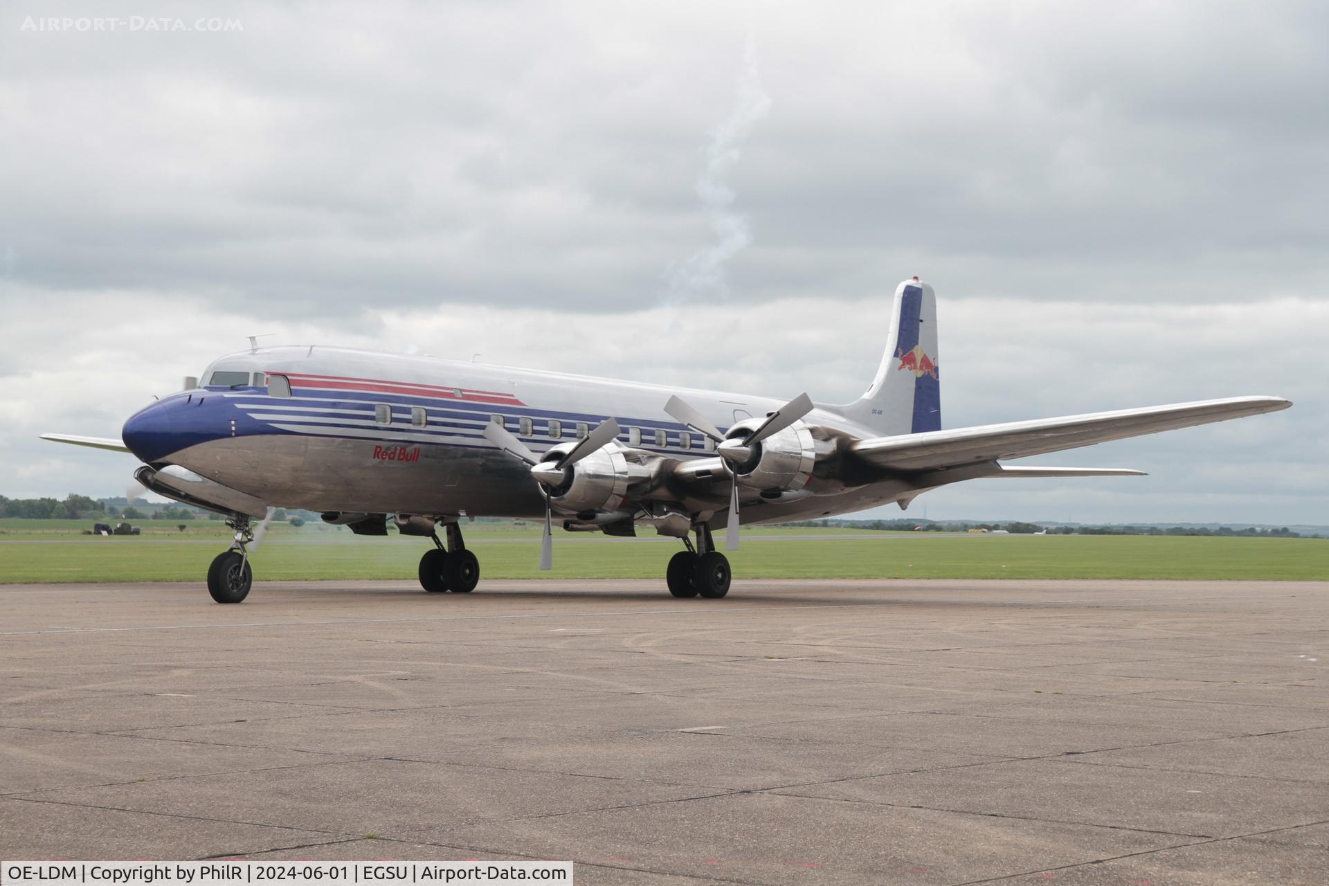 OE-LDM, 1958 Douglas DC-6B C/N 45563, OE-LDM 1958 Douglas DC-6B Red Bull D Day Display Duxford 01.06.24 (31)
