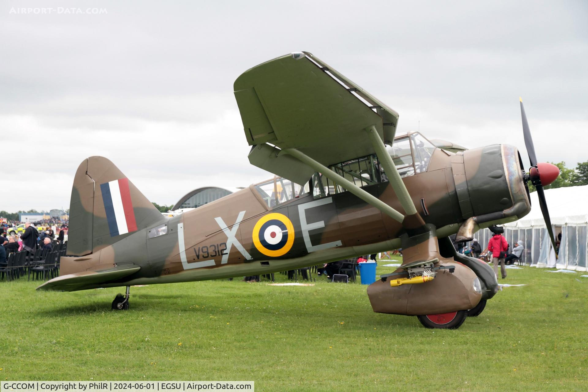 G-CCOM, 1939 Westland Lysander IIIA C/N Y1363, V9312 (G-CCOM) 1940 Westland Lysander D Day Display Duxford 01.06.24