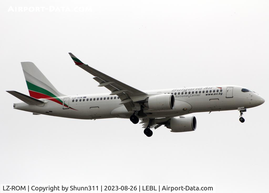 LZ-ROM, 2023 Airbus A220-300 C/N 55226, Landing rwy 06L