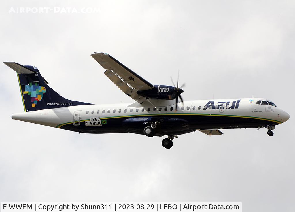 F-WWEM, 2023 ATR 72-600 C/N 1667, C/n 1667 - To be PR-YXC