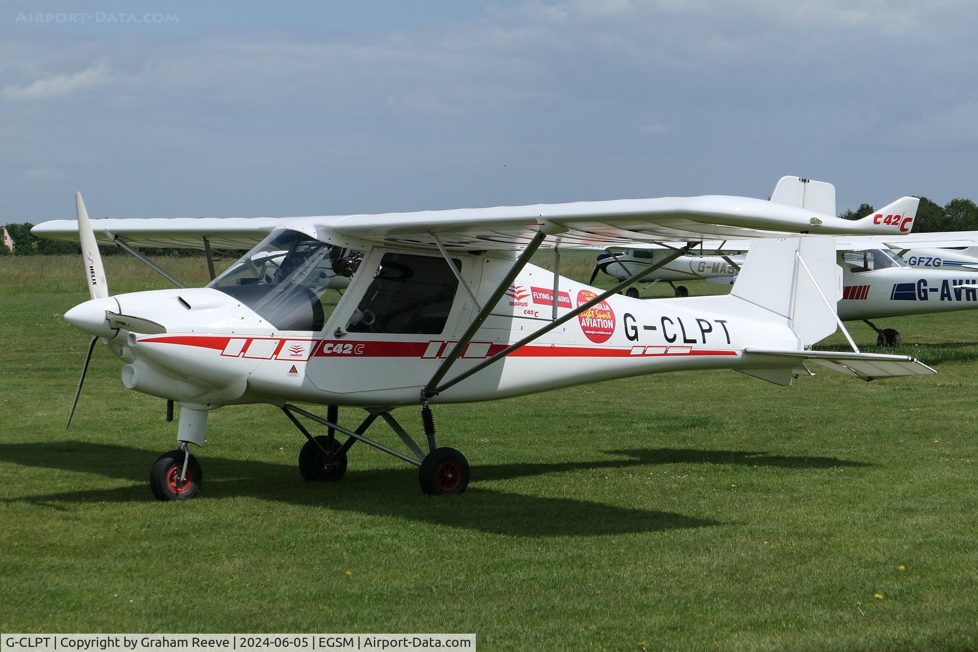 G-CLPT, 2020 Comco Ikarus C42 FB100 Charlie C/N 2005-7596, Parked at Beccles.