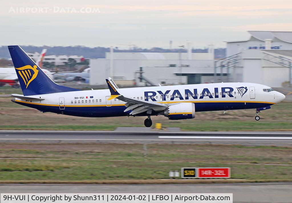 9H-VUI, 2019 Boeing 737-8-200 MAX C/N 62302, Landing rwy 14R