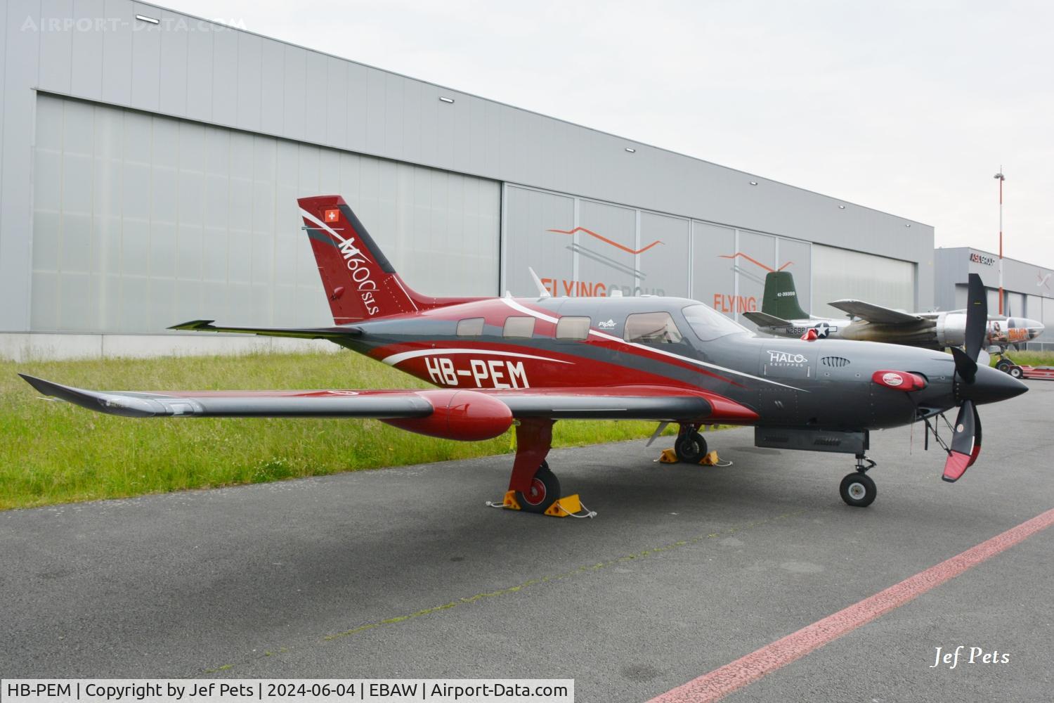 HB-PEM, Piper PA-46-M600 SLS C/N 46-98262, At Antwerp Airport.
