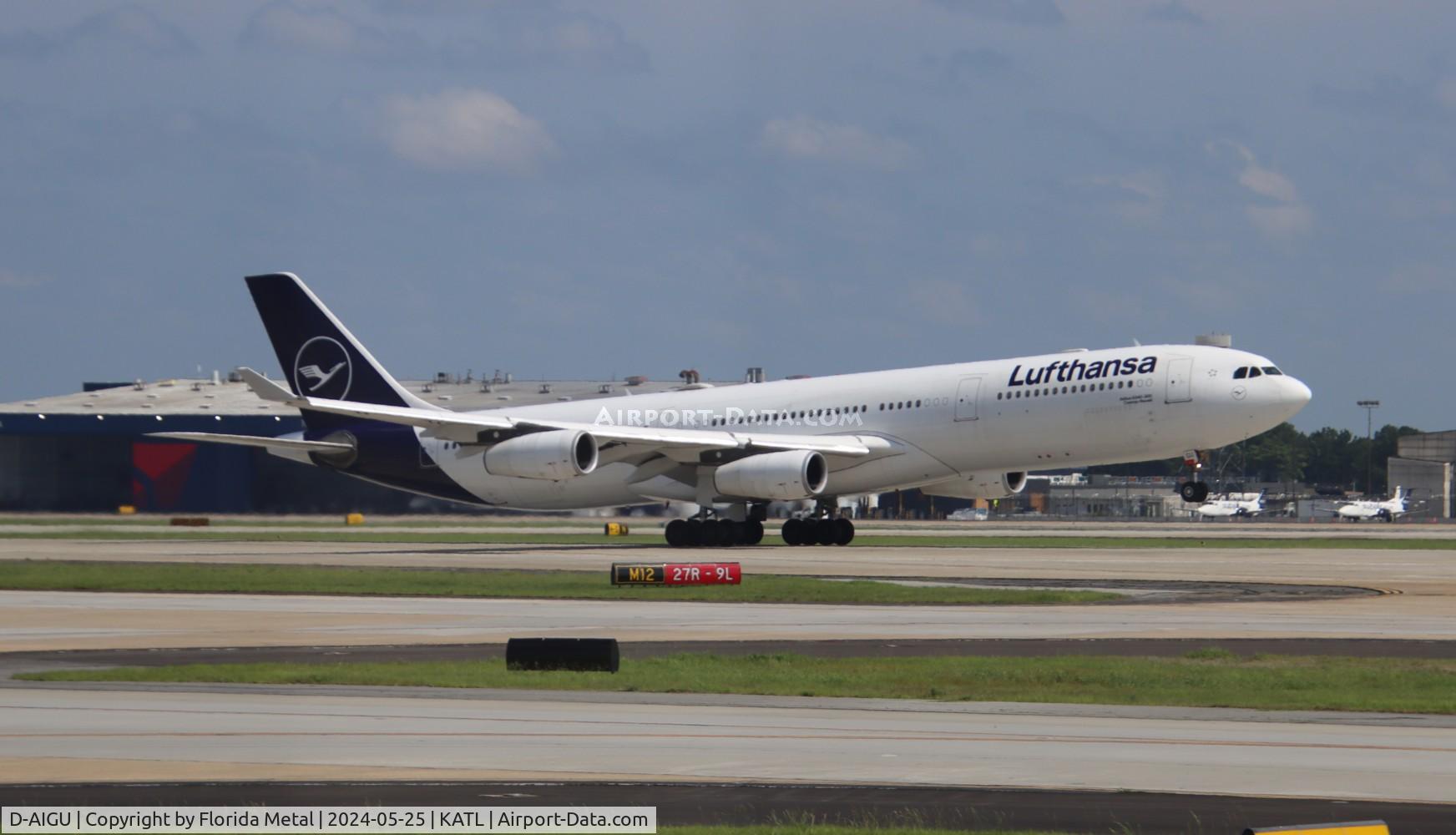 D-AIGU, 2000 Airbus A340-313 C/N 321, DLH A343 zx FRA/EDDF-ATL
