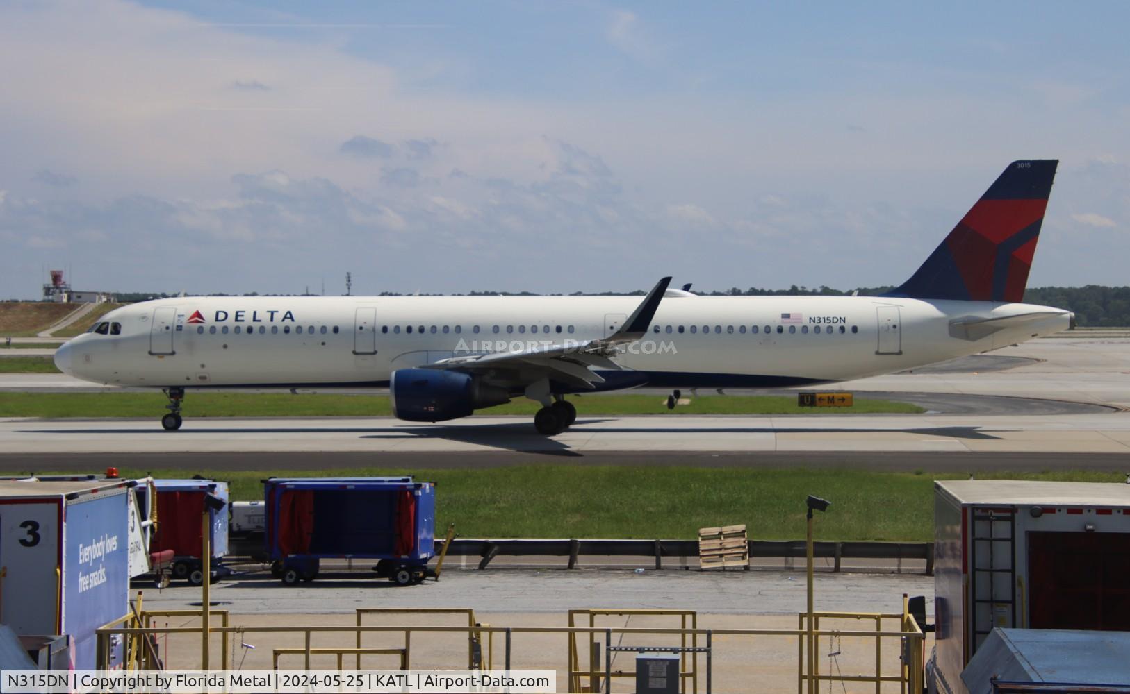 N315DN, 2016 Airbus A321-211 C/N 7436, DAL A321 zx ATL-PBI