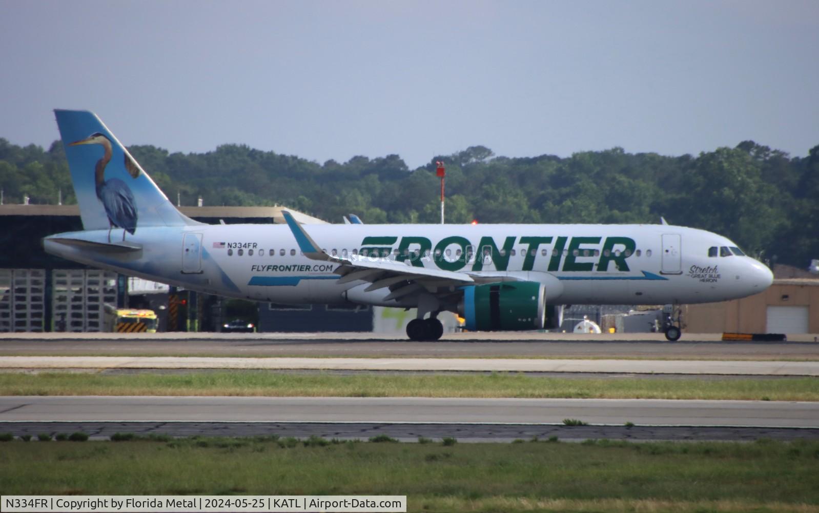 N334FR, 2018 Airbus A320-251N C/N 8306, FFT A32N Stretch zx MIA-ATL