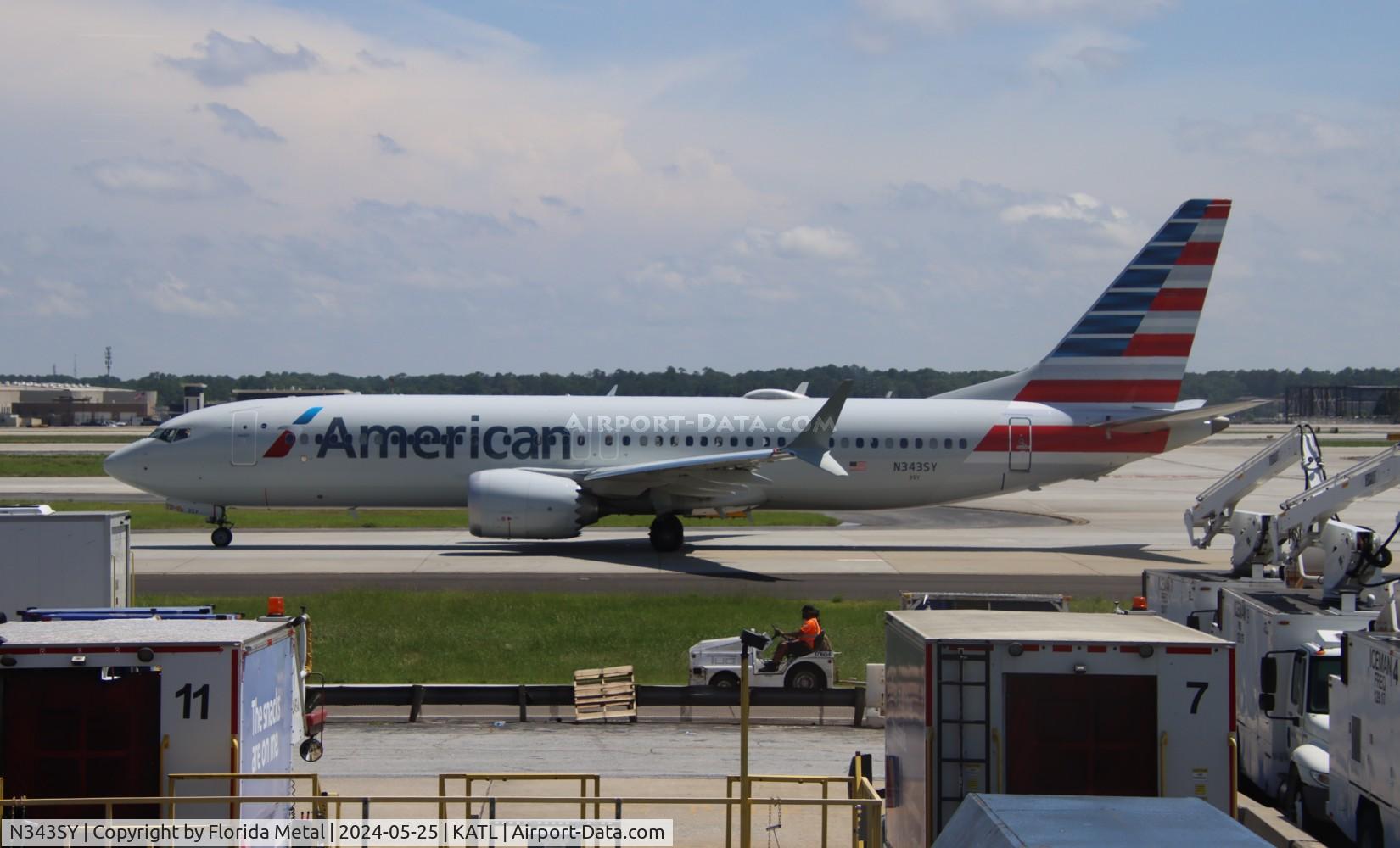 N343SY, 2023 Boeing 737-8 MAX C/N 67990, AAL 737-8 zx ATL-MIA