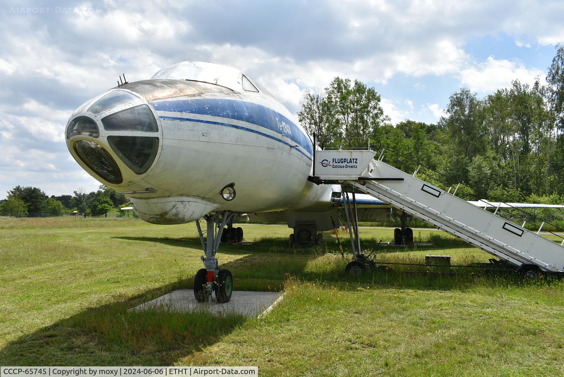 CCCP-65745, 1972 Tupolev Tu-134A C/N 2351607, Tupolev TU-134A to be restored at Cottbus, Germany.