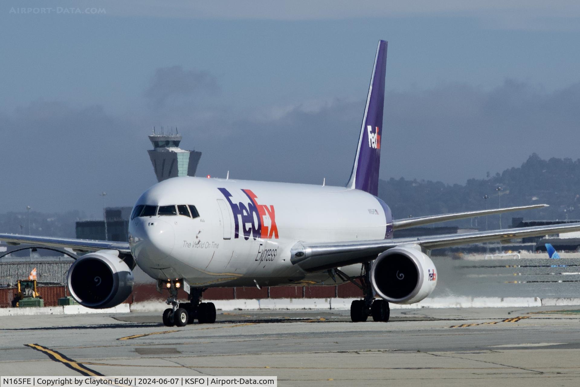 N165FE, 2018 Boeing 767-3S2F C/N 62500, SFO 2024.