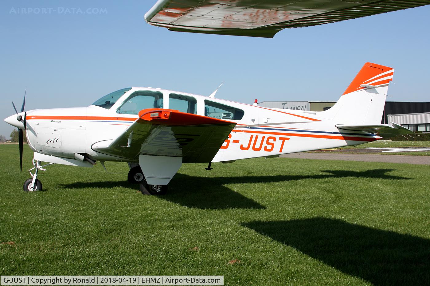 G-JUST, 1987 Beech F33A Bonanza C/N CE-1165, at ehmz