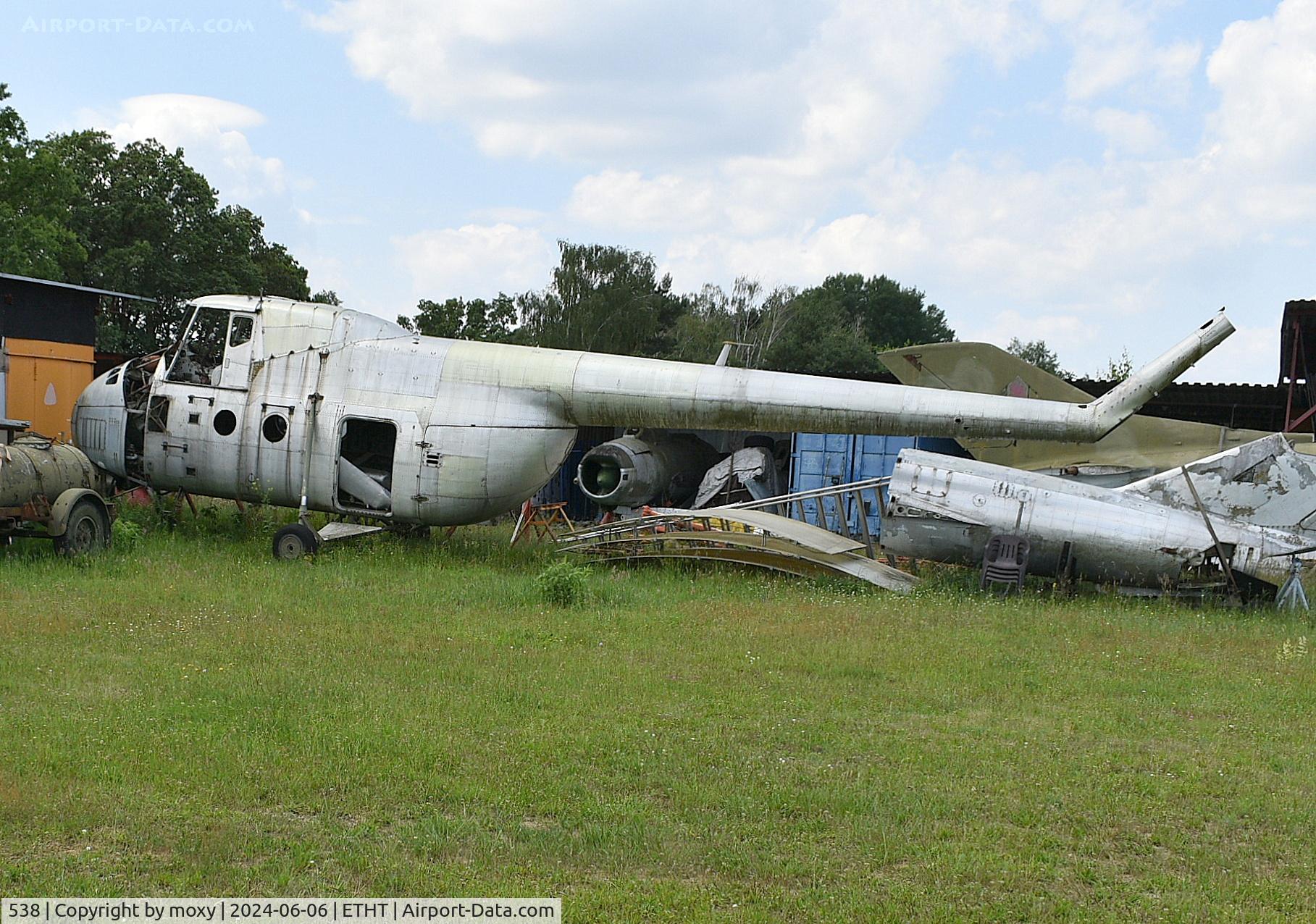 538, 1963 Mil Mi-4A Hound C/N 07142, Mil Mi-4A, NATO code name Hound at the Cottbus Aircraft Museum, Germany. Awaiting renovation.