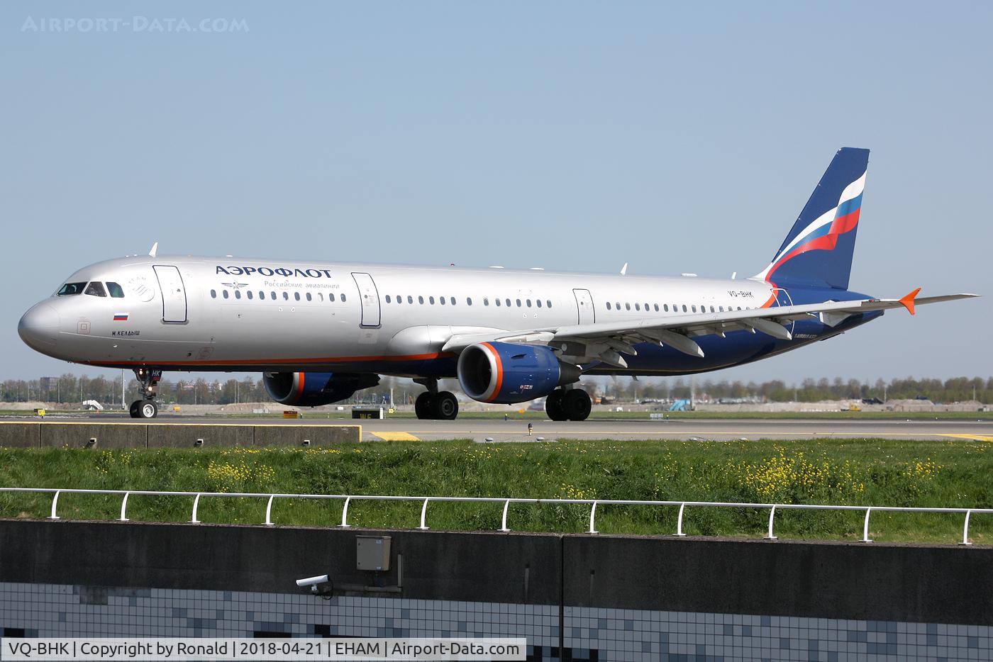 VQ-BHK, 2010 Airbus A321-211 C/N 4461, at eham