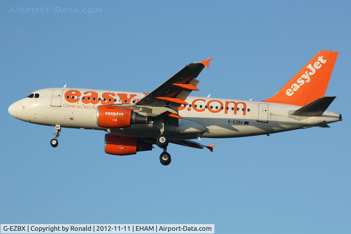 G-EZBX, 2007 Airbus A319-111 C/N 3137, at spl