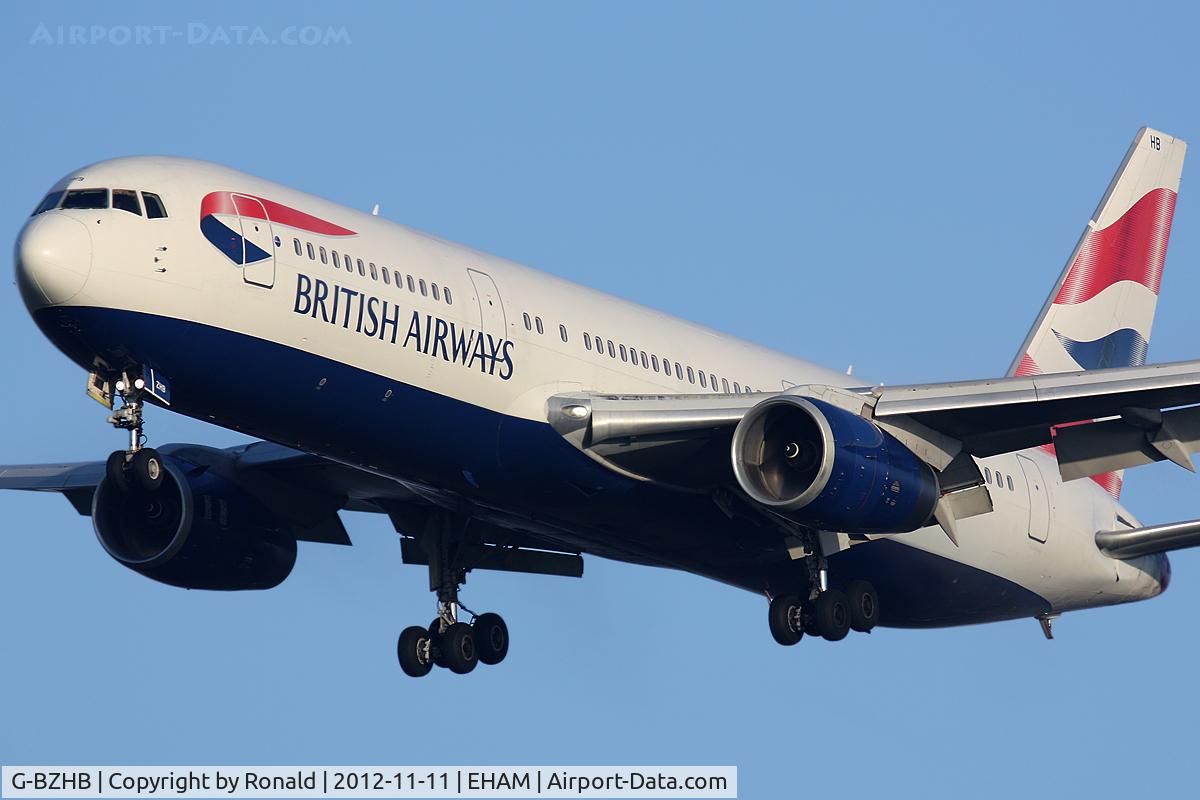 G-BZHB, 1998 Boeing 767-336 C/N 29231, at spl