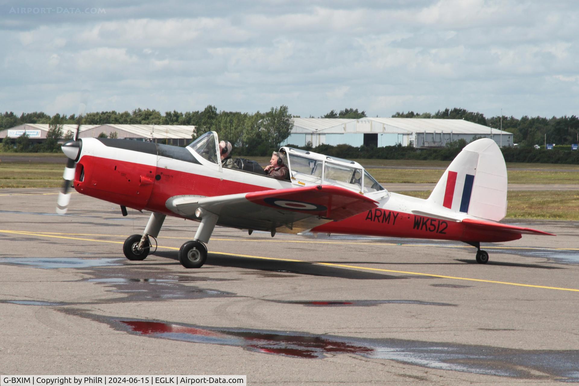 G-BXIM, 1951 De Havilland DHC-1 Chipmunk 22 C/N C1/0548, WK512 (G-BXIM) 1951 DHC-1 Chipmunk 22 Blackbushe Fly In 15.06.24