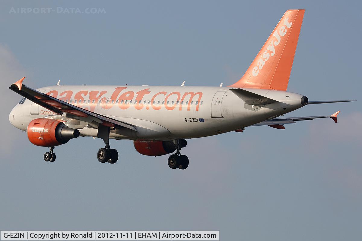 G-EZIN, 2005 Airbus A319-111 C/N 2503, at eham