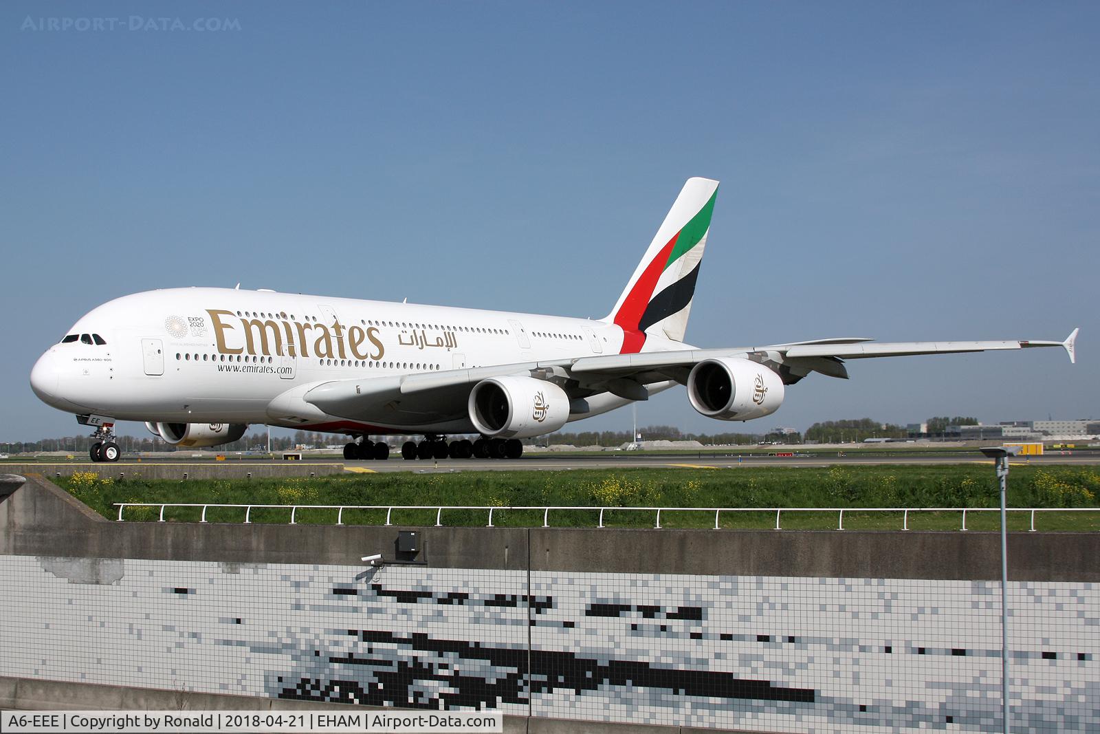 A6-EEE, 2012 Airbus A380-861 C/N 112, at eham