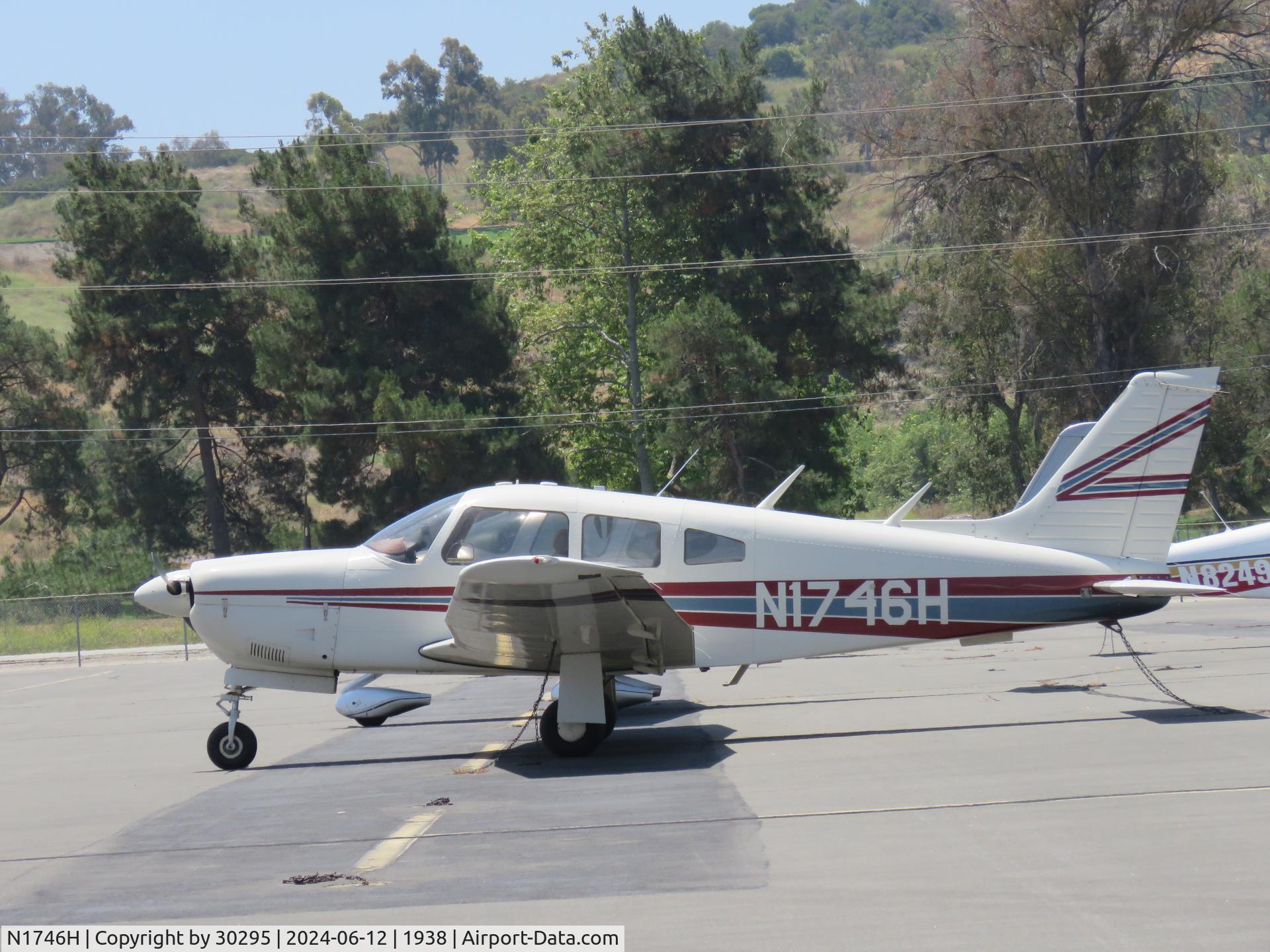 N1746H, 1977 Piper PA-28R-201 Cherokee Arrow III C/N 28R-7737011, Parked