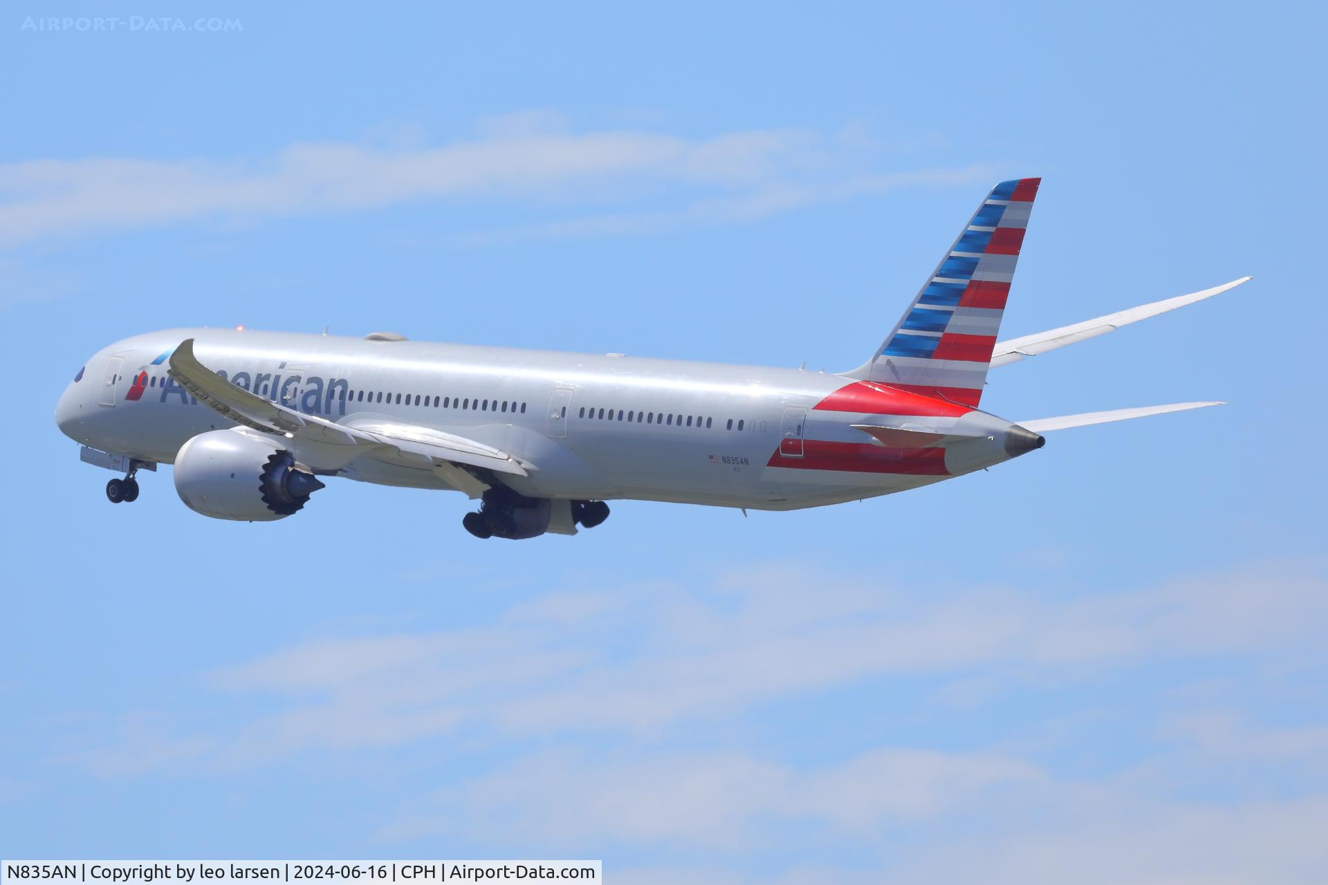 N835AN, 2018 Boeing 787-9 Dreamliner Dreamliner C/N 40655, Copenhagen 16.6.2024