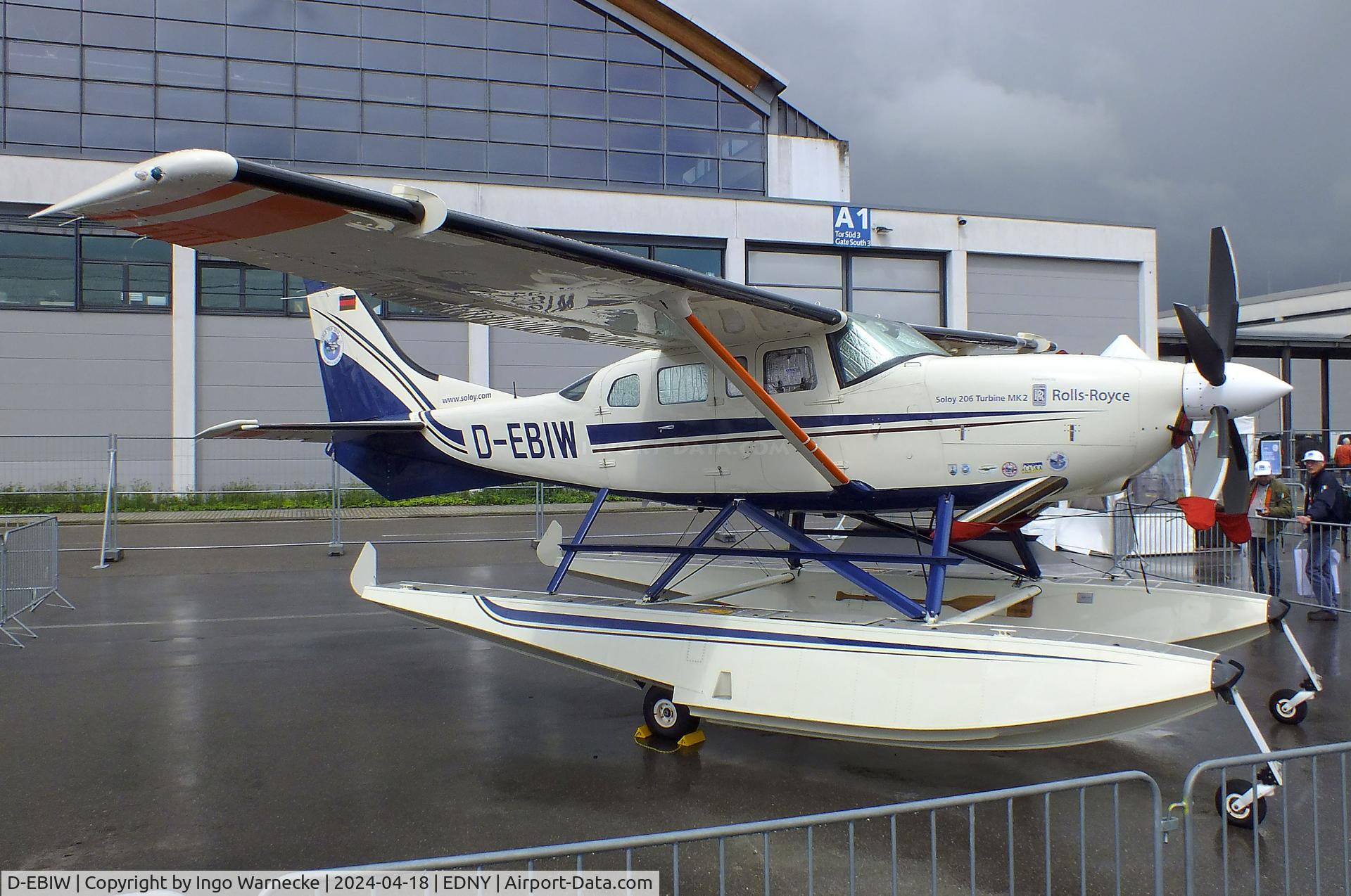 D-EBIW, 1995 Cessna U206 Stationair C/N U206-03896, Cessna / Soloy 206 Turbine Mk2 Stationair on amphibious floats at the AERO 2024, Friedrichshafen