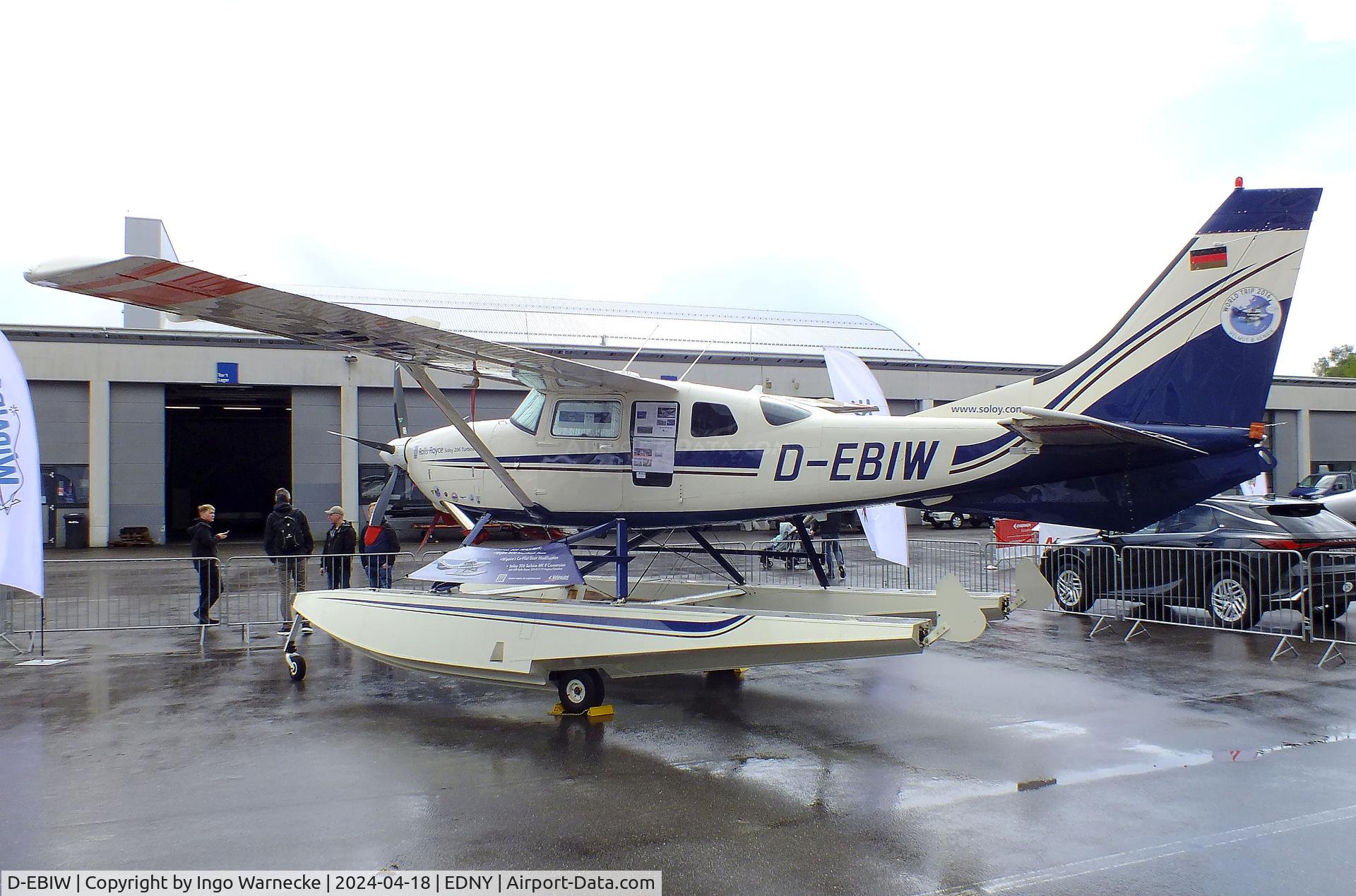 D-EBIW, 1995 Cessna U206 Stationair C/N U206-03896, Cessna / Soloy 206 Turbine Mk2 Stationair on amphibious floats at the AERO 2024, Friedrichshafen