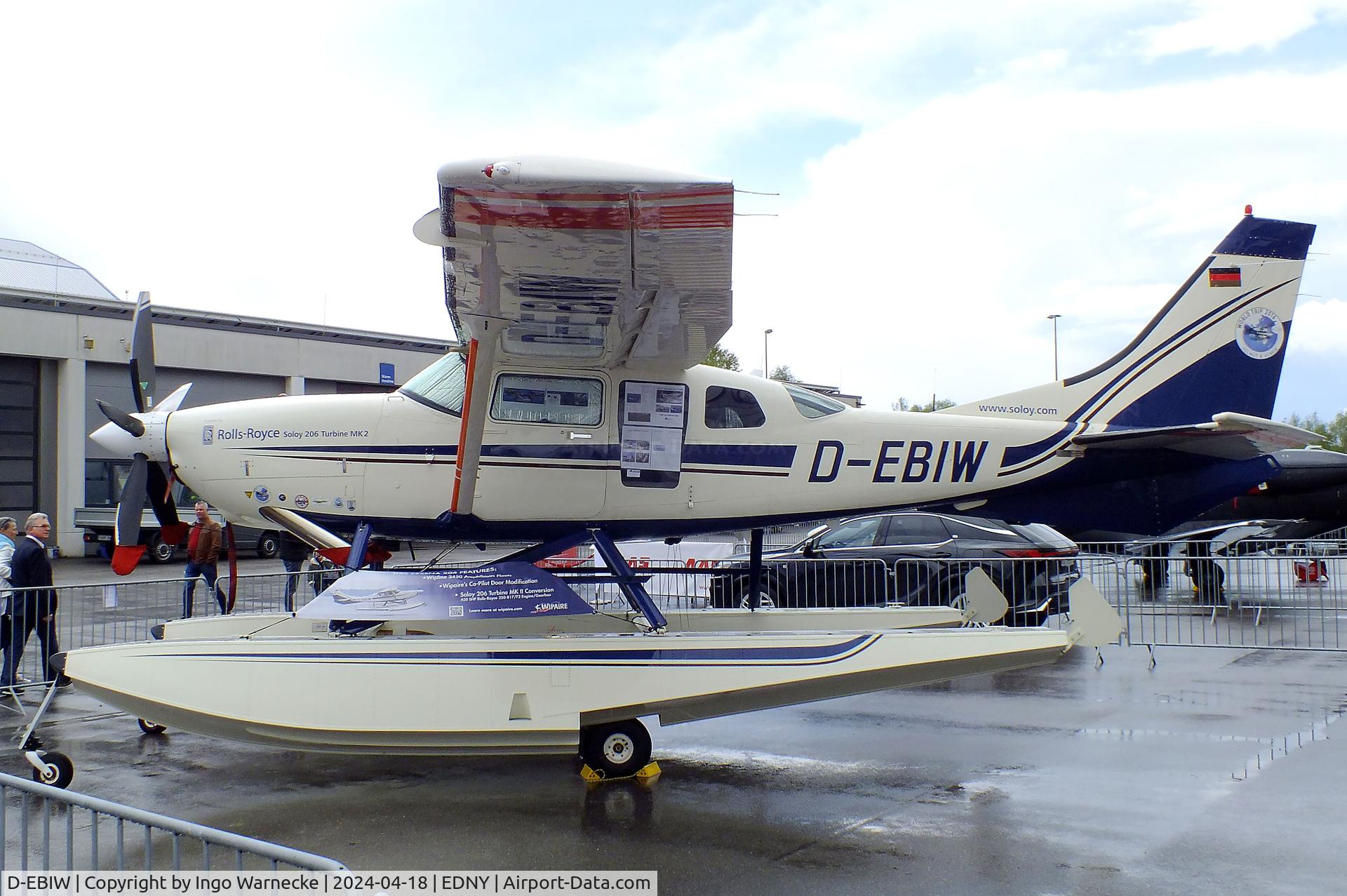 D-EBIW, 1995 Cessna U206 Stationair C/N U206-03896, Cessna / Soloy 206 Turbine Mk2 Stationair on amphibious floats at the AERO 2024, Friedrichshafen